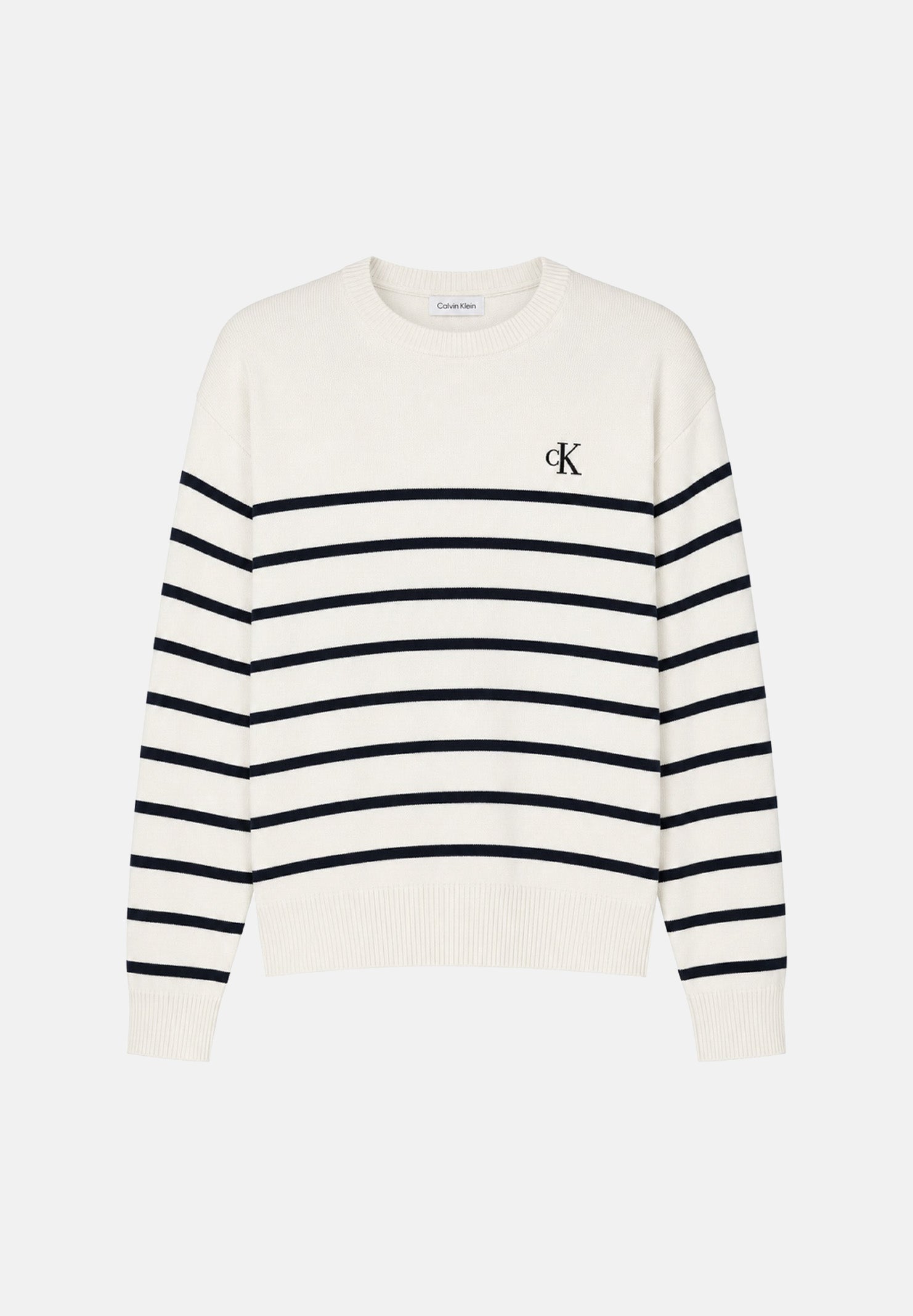 CALVIN KLEIN JEANS Maglione girocollo colore Tofu, beige chiaro da uomo. LV04RG305G YAS CALVIN KLEIN JEANS