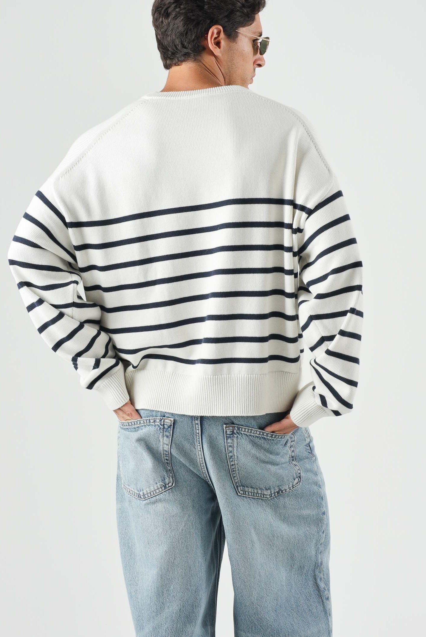 CALVIN KLEIN JEANS Maglione girocollo colore Tofu, beige chiaro da uomo. LV04RG305G YAS CALVIN KLEIN JEANS