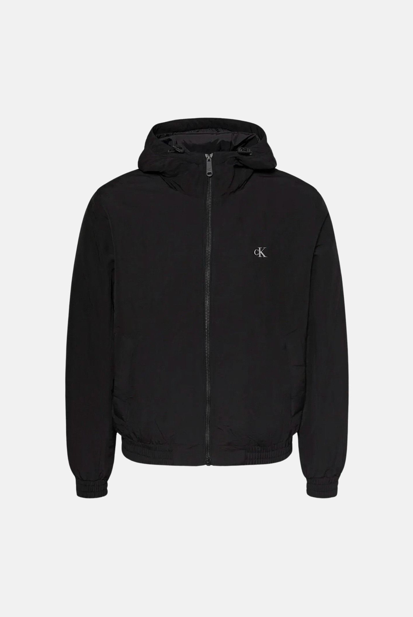 CALVIN KLEIN JEANS Giubbotto con cappuccio nero da uomo con logo iconico LV04RG501G UB1 CALVIN KLEIN JEANS