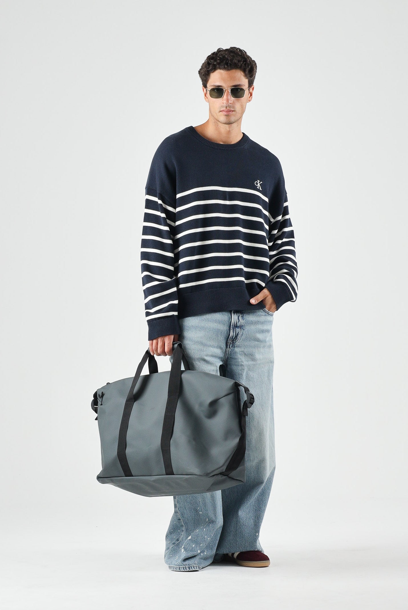 CALVIN KLEIN JEANS Jeans EXTREME BAGGY, sterling alloy, azzurro chiaro da uomo<BR/> LV04RG761G 0AL CALVIN KLEIN JEANS