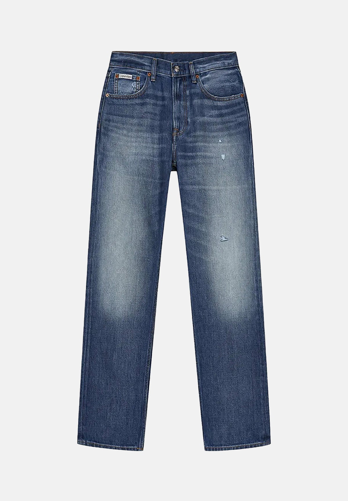 CALVIN KLEIN JEANS Jeans sea spray-blu per uomo con lavaggio schiarito e taglio dritto LV04RG776G VXZ CALVIN KLEIN JEANS