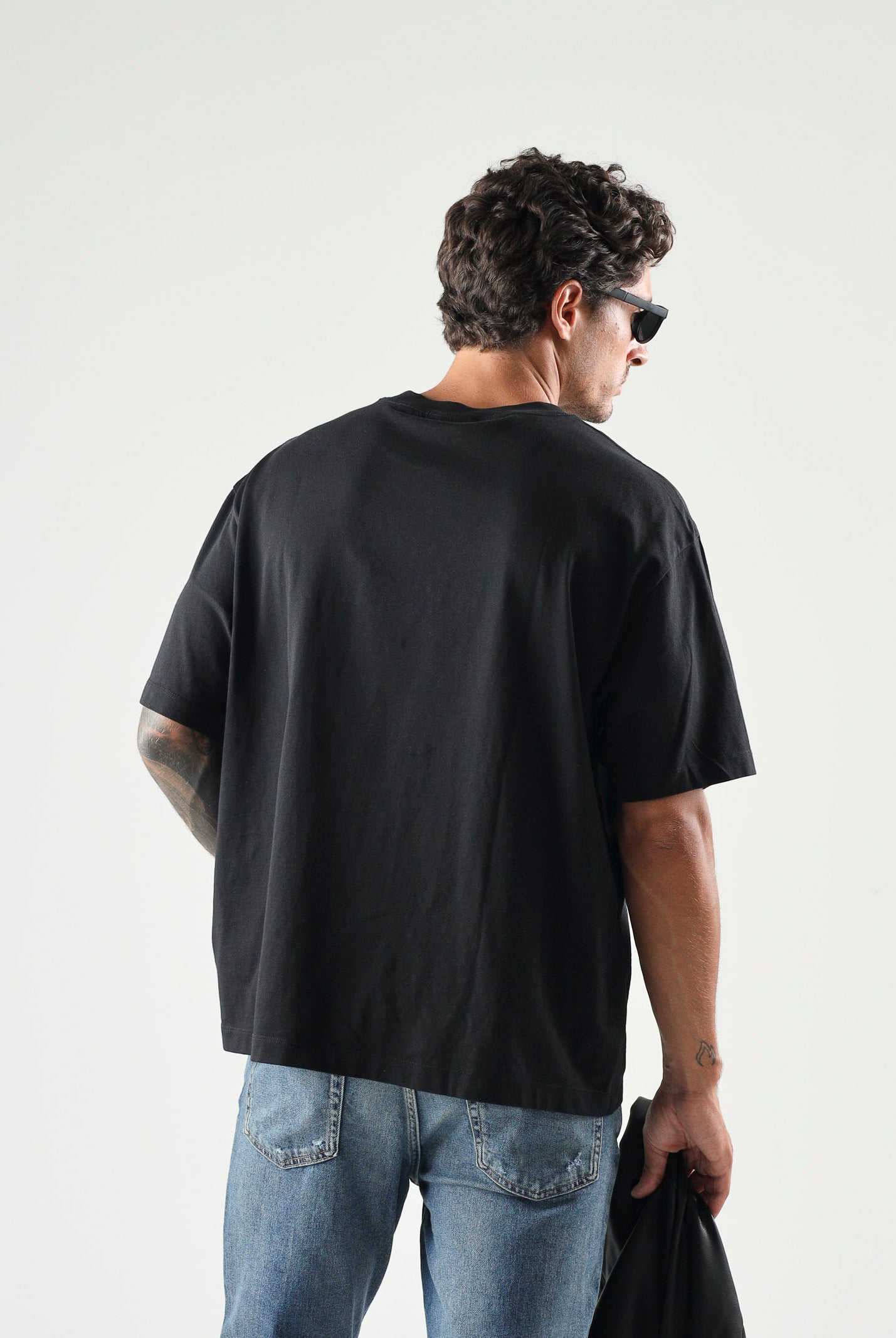 CALVIN KLEIN JEANS T-shirt MONOGRAM nera da uomo con logo centrale LV04RG814G UB1 CALVIN KLEIN JEANS