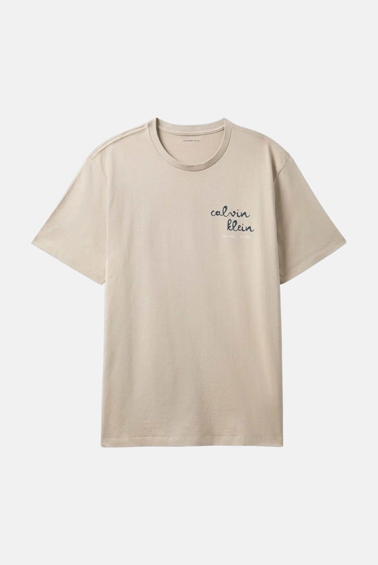 CALVIN KLEIN JEANS T-shirt TRVL LINES SEASONAL TEE beige da uomo LV04RG837G PED CALVIN KLEIN JEANS