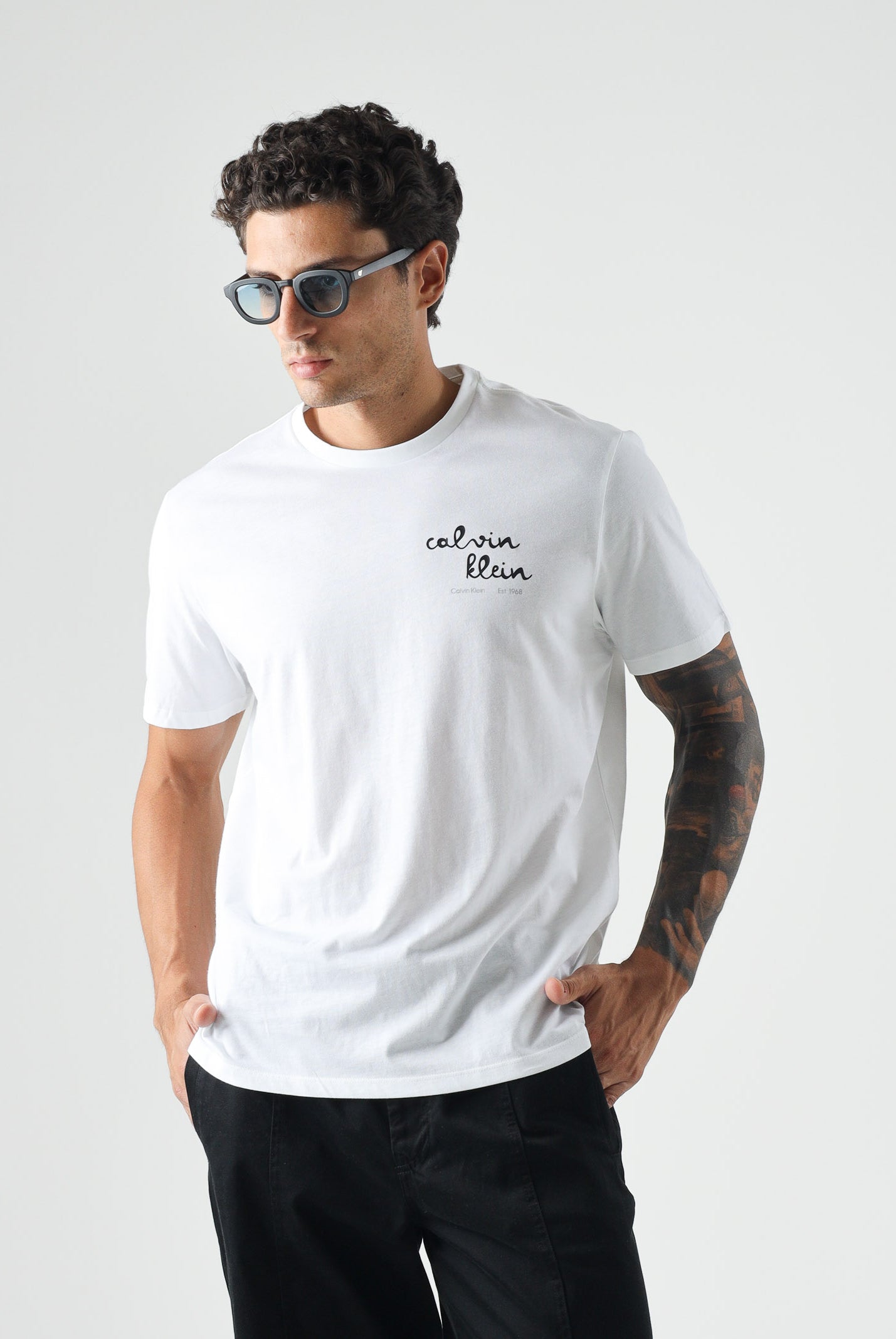 CALVIN KLEIN JEANS T-shirt manica corta, colore Bright White, bianco da uomo LV04RG837G YAF CALVIN KLEIN JEANS