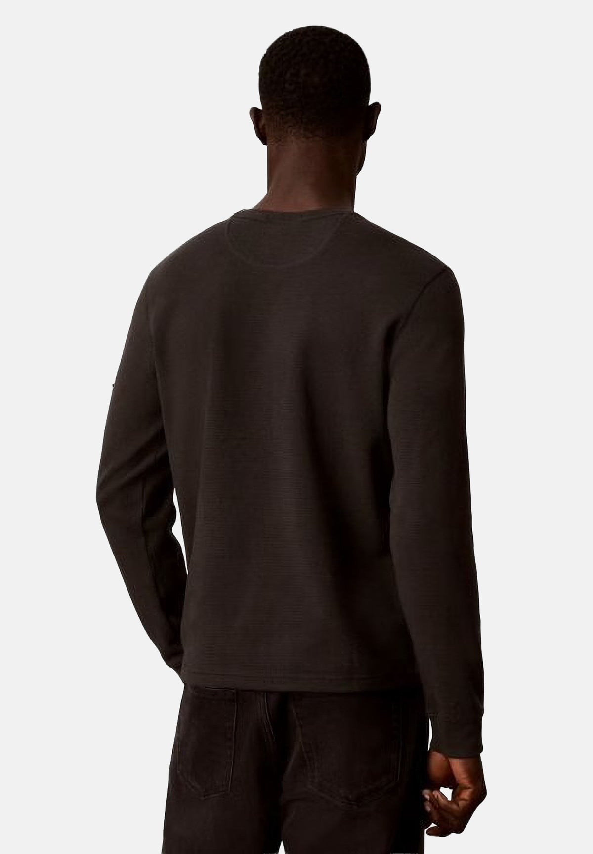 CALVIN KLEIN JEANS Felpa girocollo con logo nero carbone da uomo LV04RJ209G 8MN CALVIN KLEIN JEANS