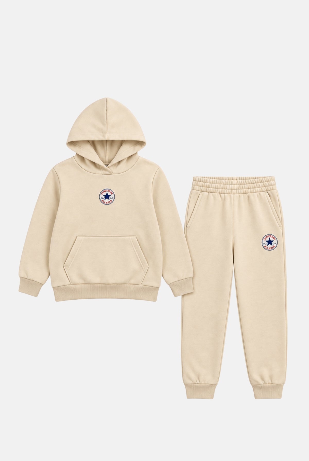 CONVERSE Tuta sportiva beige da bambino con mini logo iconico 9CK114 W0L CONVERSE