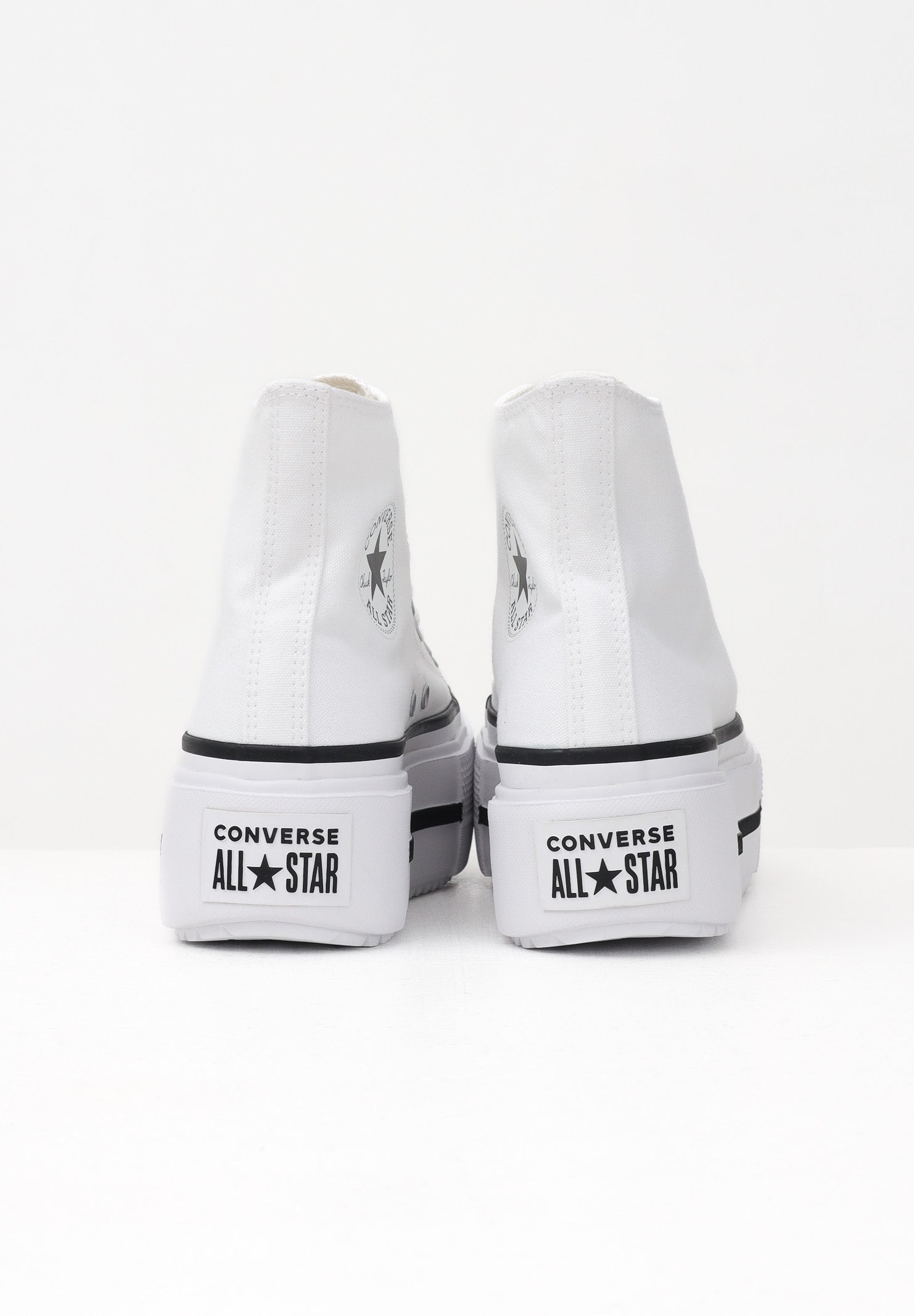 CONVERSE Sneakers Chuck Taylor All Star Lift Double Stack bianche da donna A12976C . CONVERSE
