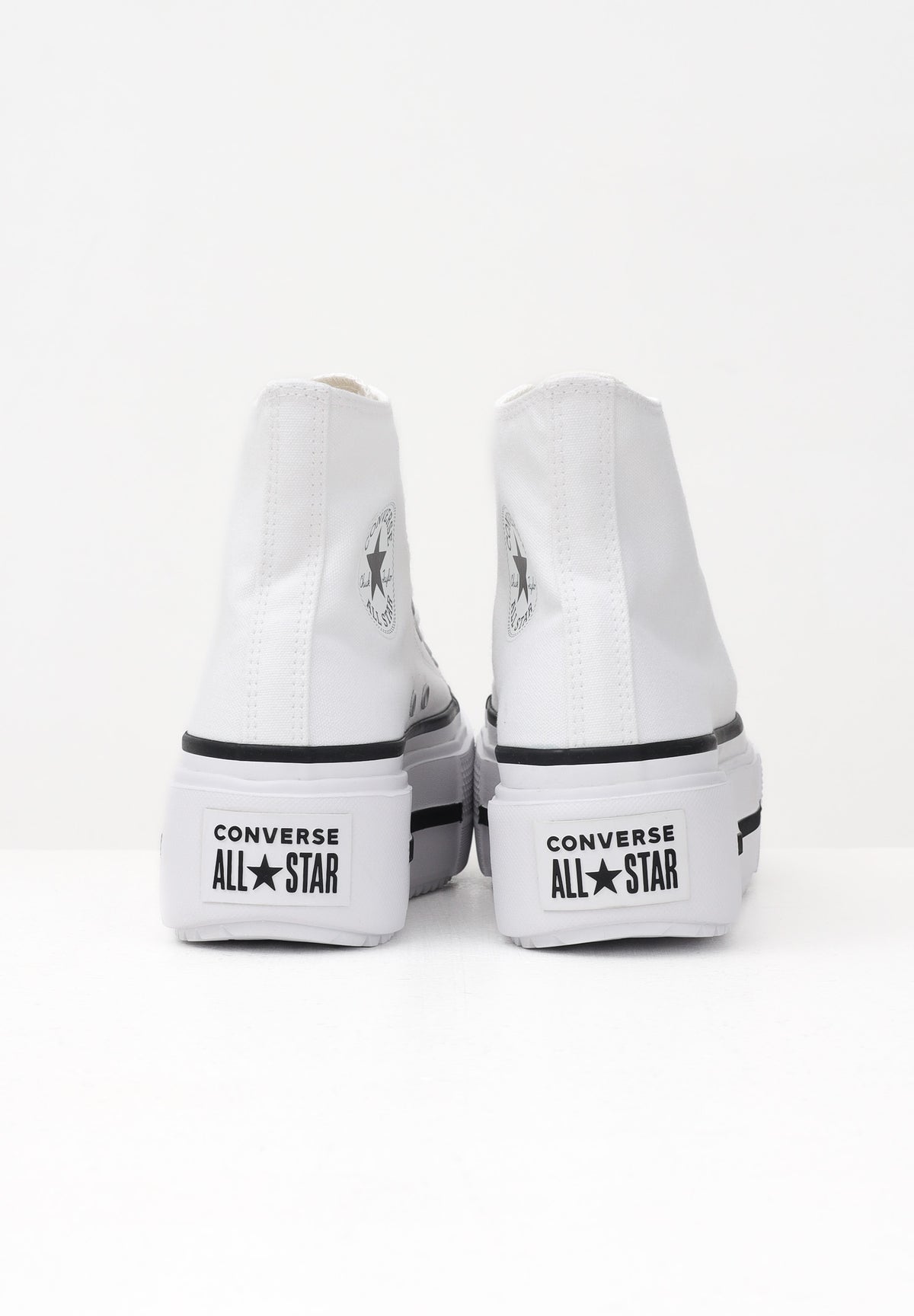 CONVERSE Sneakers Chuck Taylor All Star Lift Double Stack bianche da donna A12976C . CONVERSE