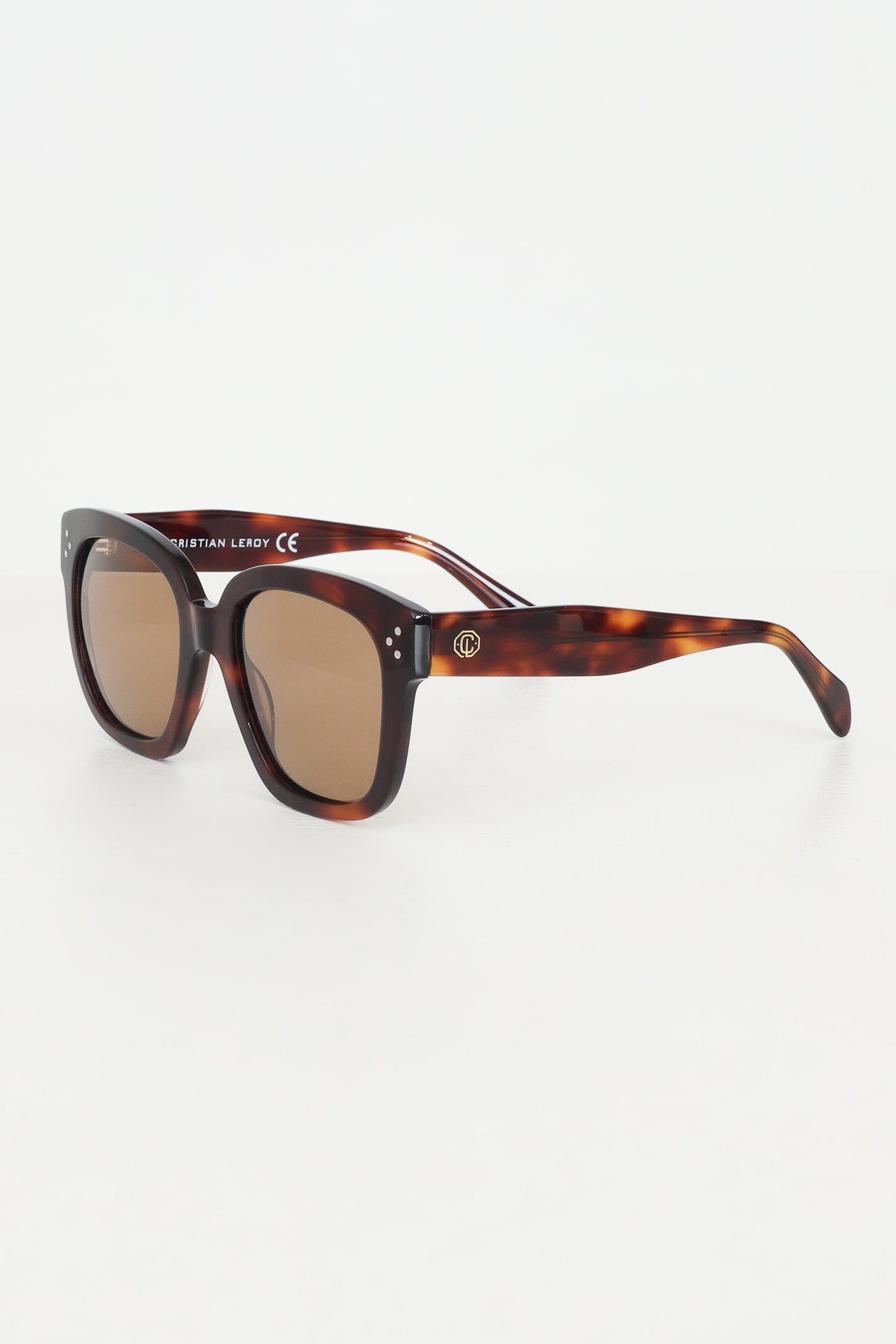 CRISTIAN LEROY Occhiali da sole marroni da donna con montatura in acetato tartarugato 700203 02 CRISTIAN LEROY