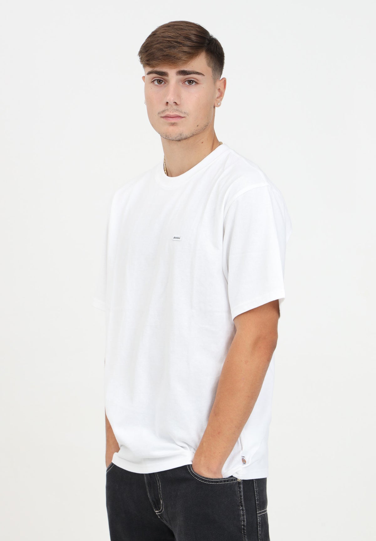 DICKIES T-shirt a manica corta Clancy Heavyweight bianca da uomo DK0A4Z4L0WH1 . DIckies