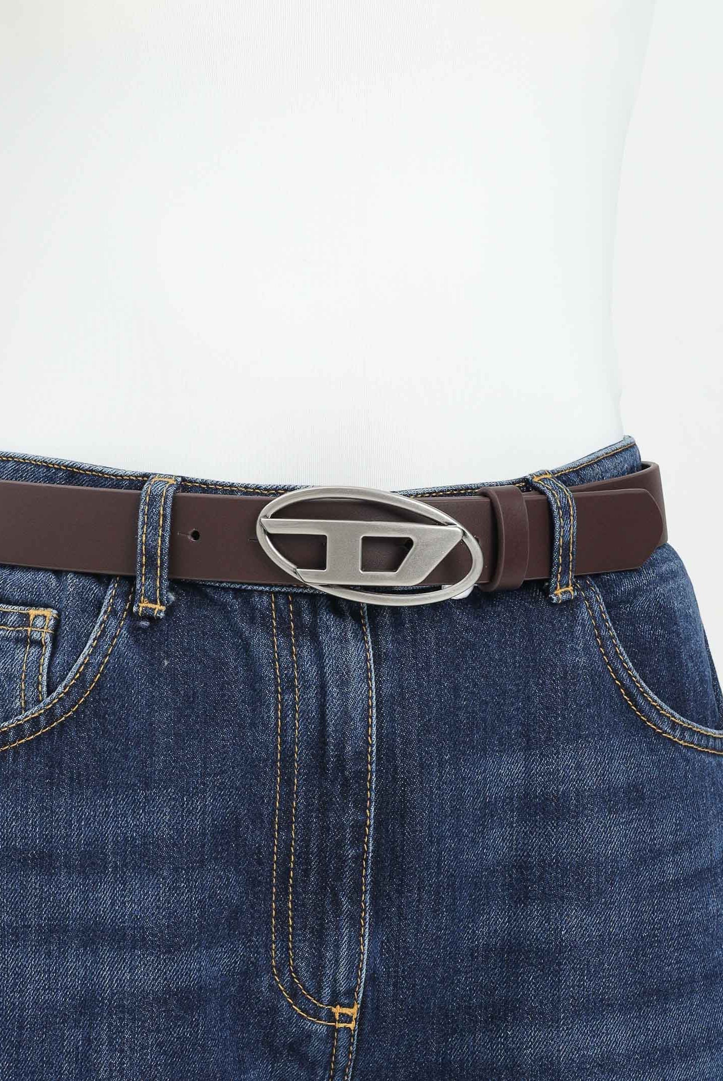 DIESEL Cintura marrone da donna con logo D J01226KXBLR KP48 DIESEL