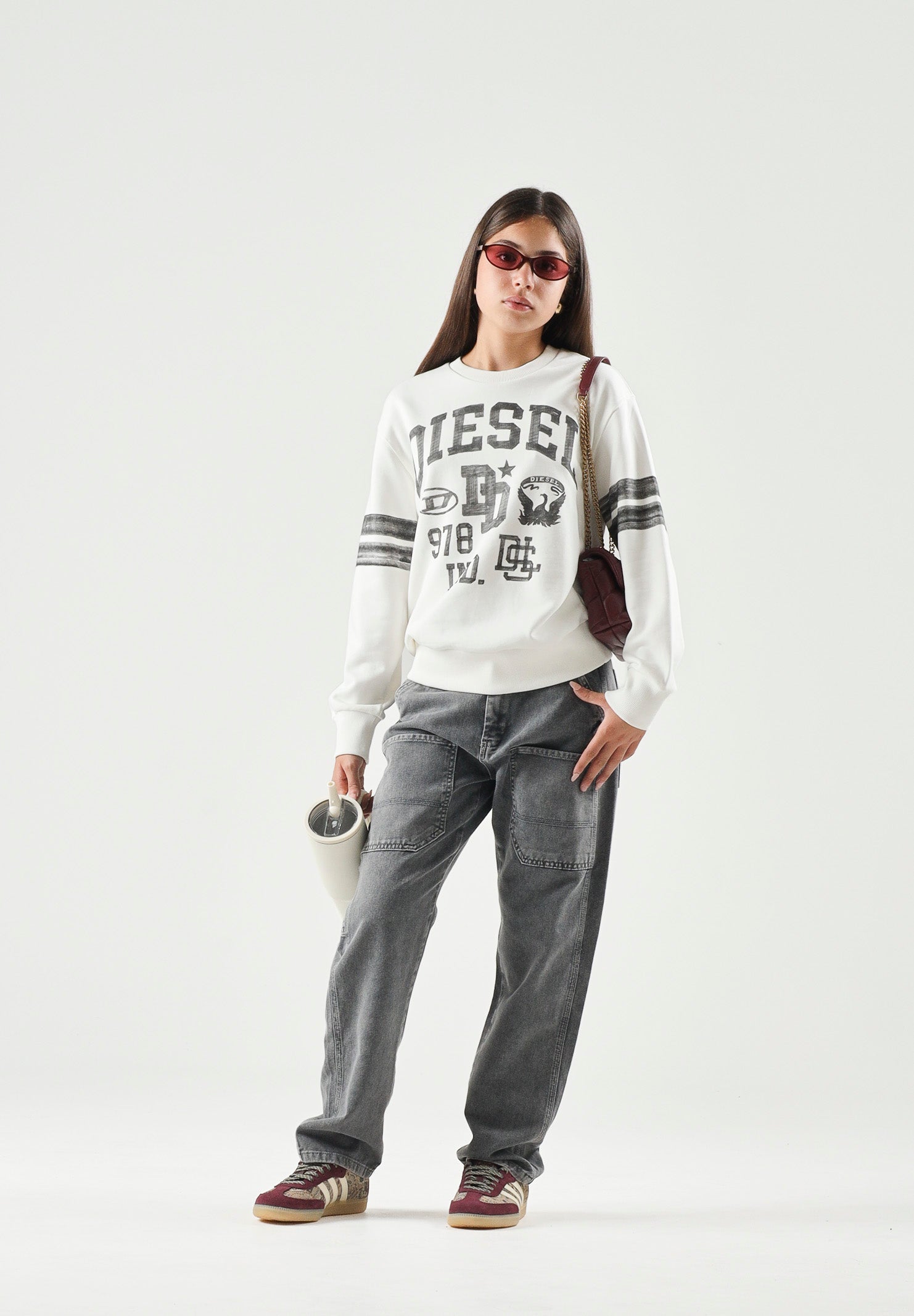 DIESEL Jeans ASPHALT grigio scuro per donna, ragazzi e bambini con lavaggio effetto used. J02330KXBUP K910A DIESEL
