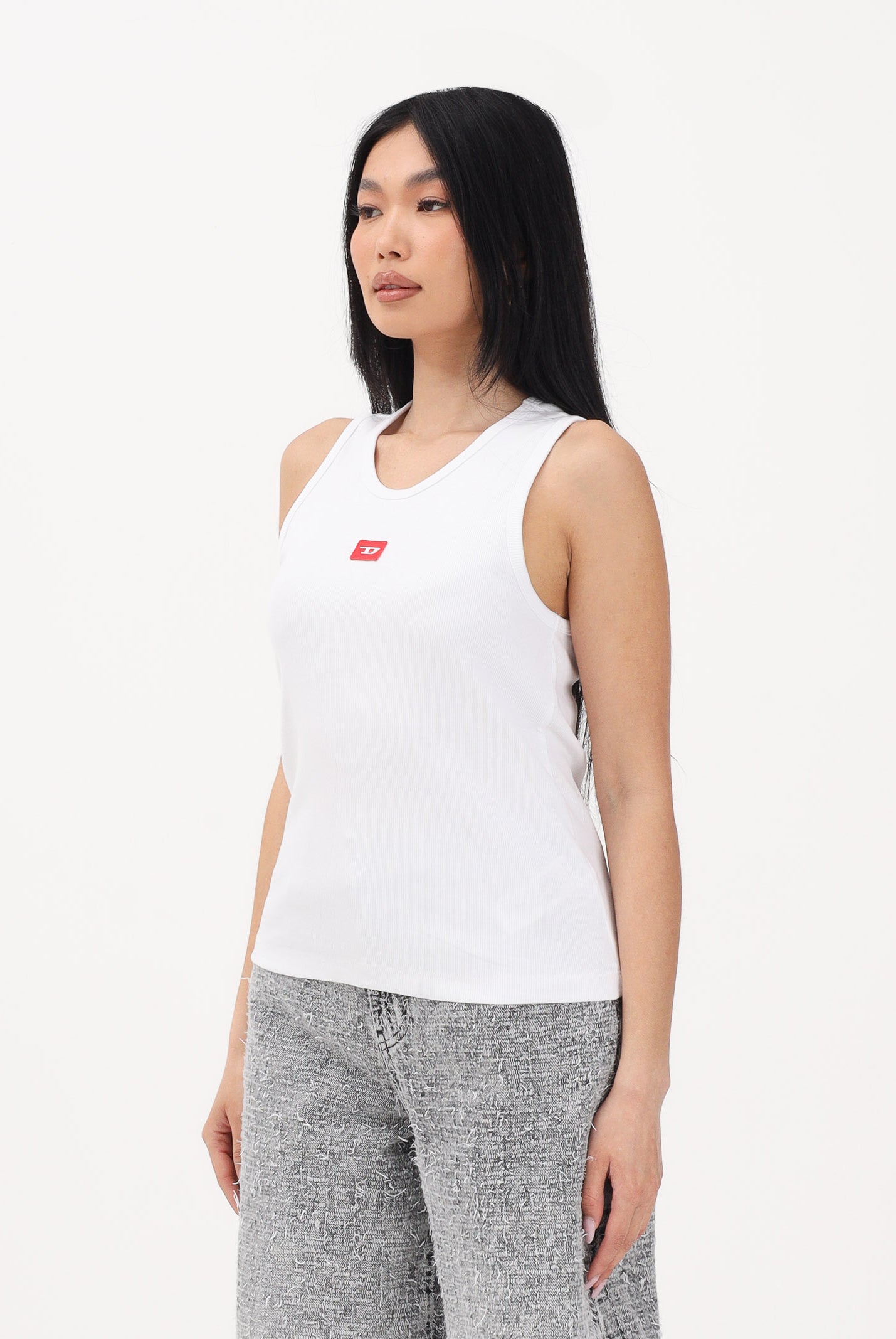 DIESEL Canotta bianca per donna, ragazze e bambine con logo J02594KYAZY K100 DIESEL