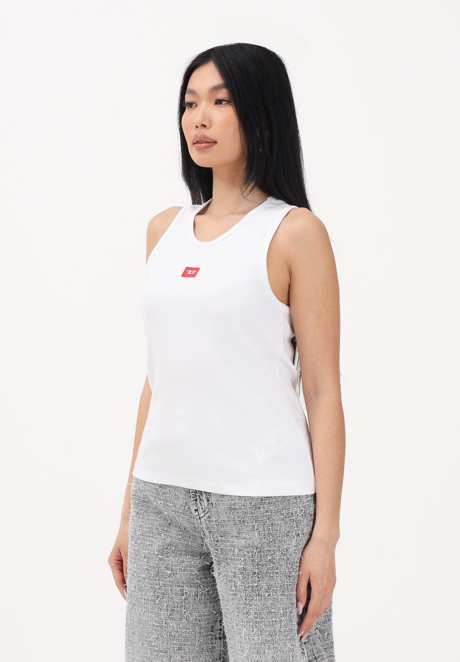 DIESEL Canotta bianca per donna, ragazze e bambine con logo J02594KYAZY K100 DIESEL