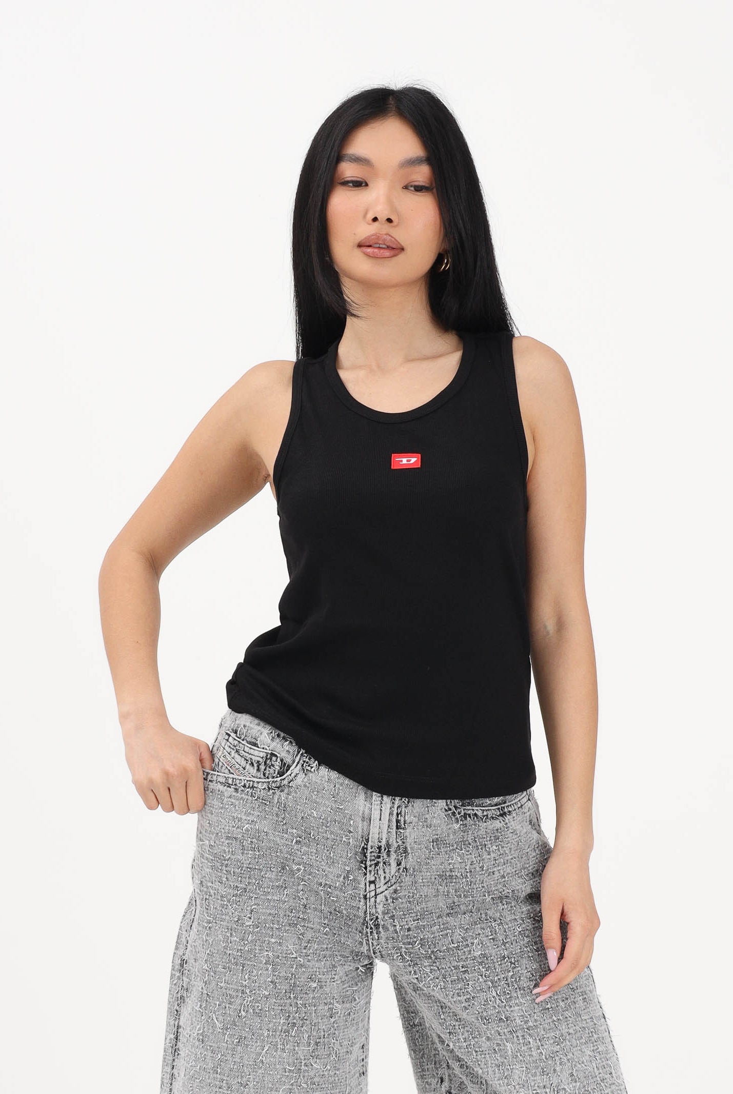 DIESEL Canotta nera per donna, ragazze e bambine con logo J02594KYAZY K900 DIESEL