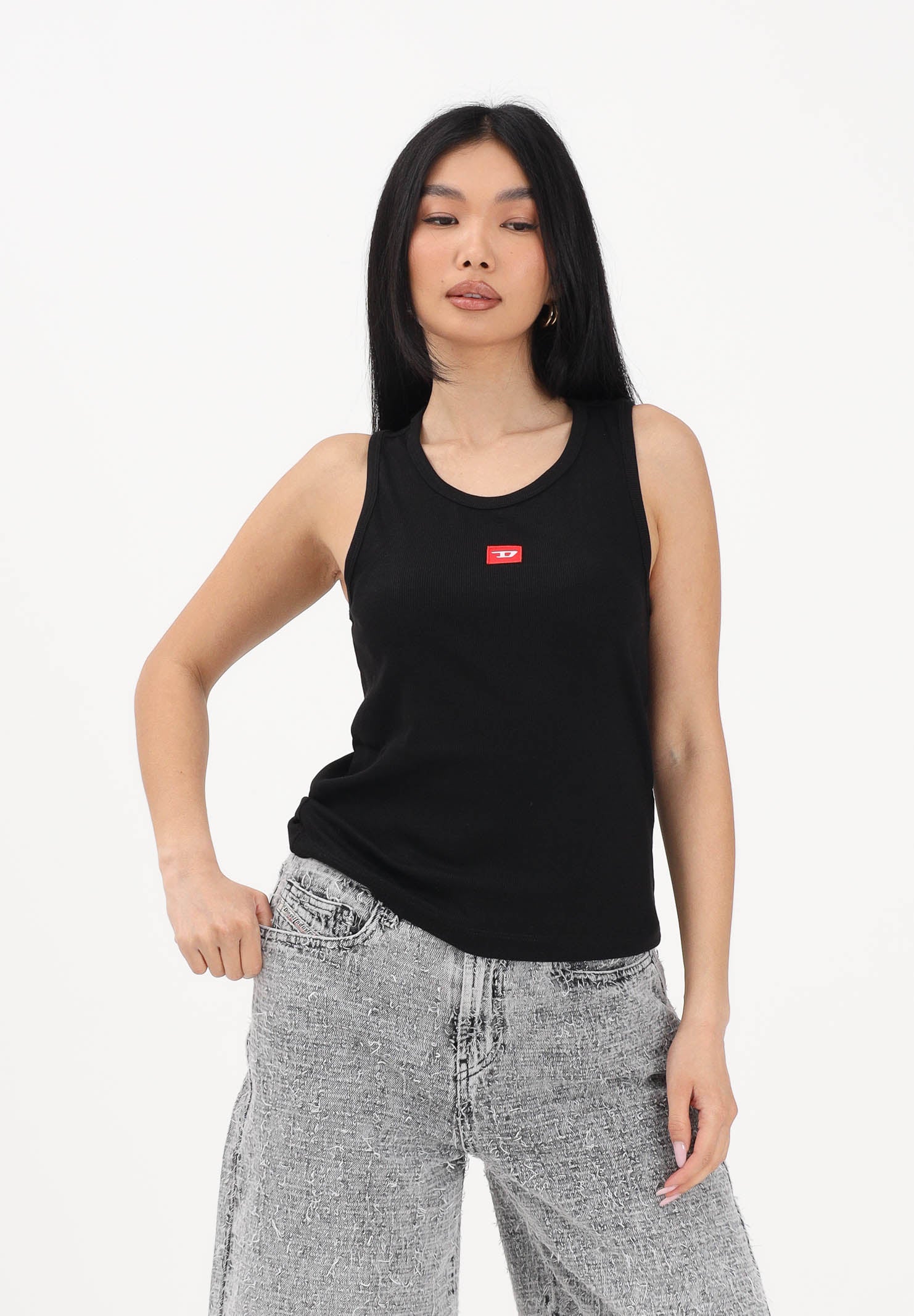 DIESEL Canotta nera per donna, ragazze e bambine con logo J02594KYAZY K900 DIESEL
