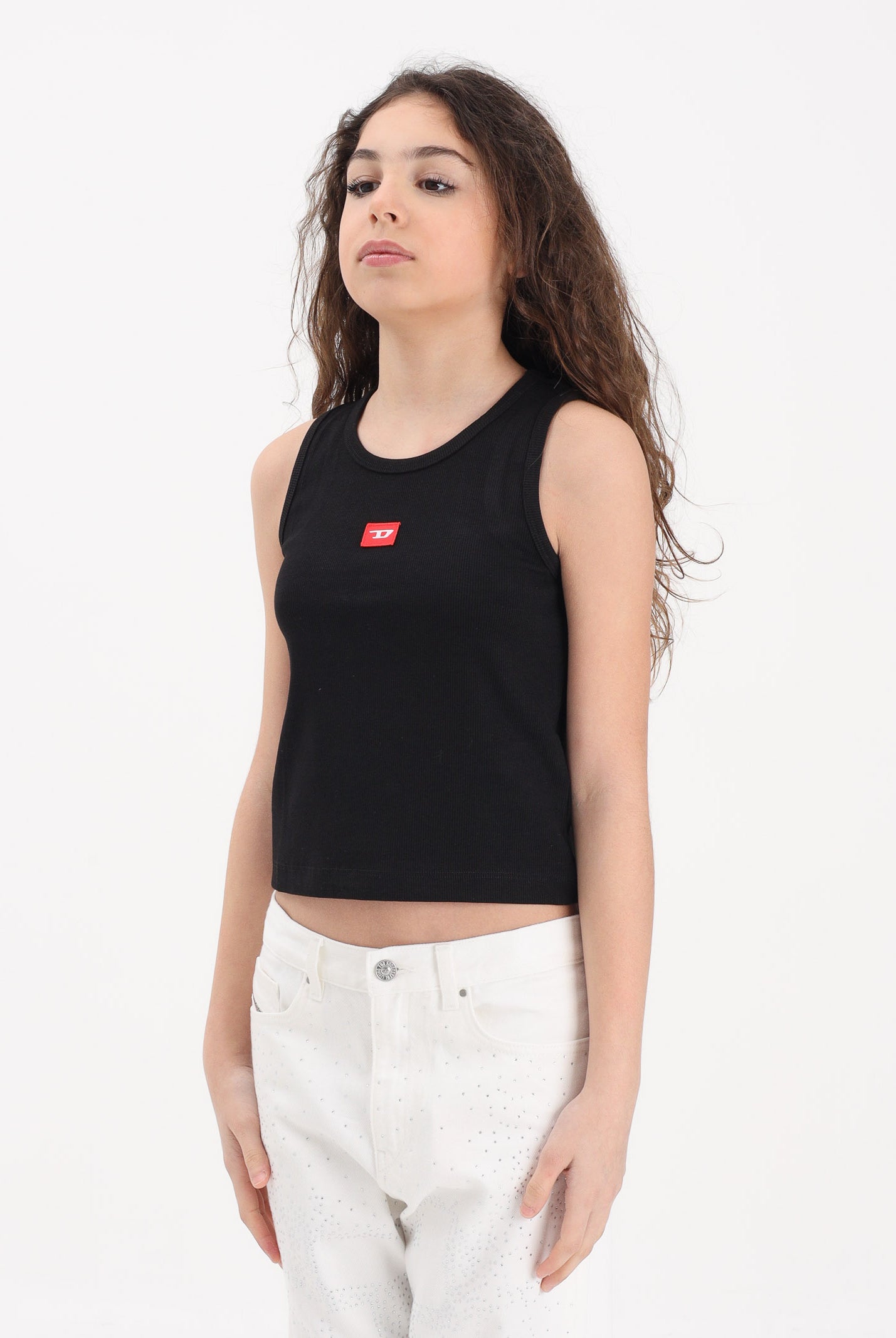 DIESEL Canotta nera per donna, ragazze e bambine con logo J02594KYAZY K900 DIESEL