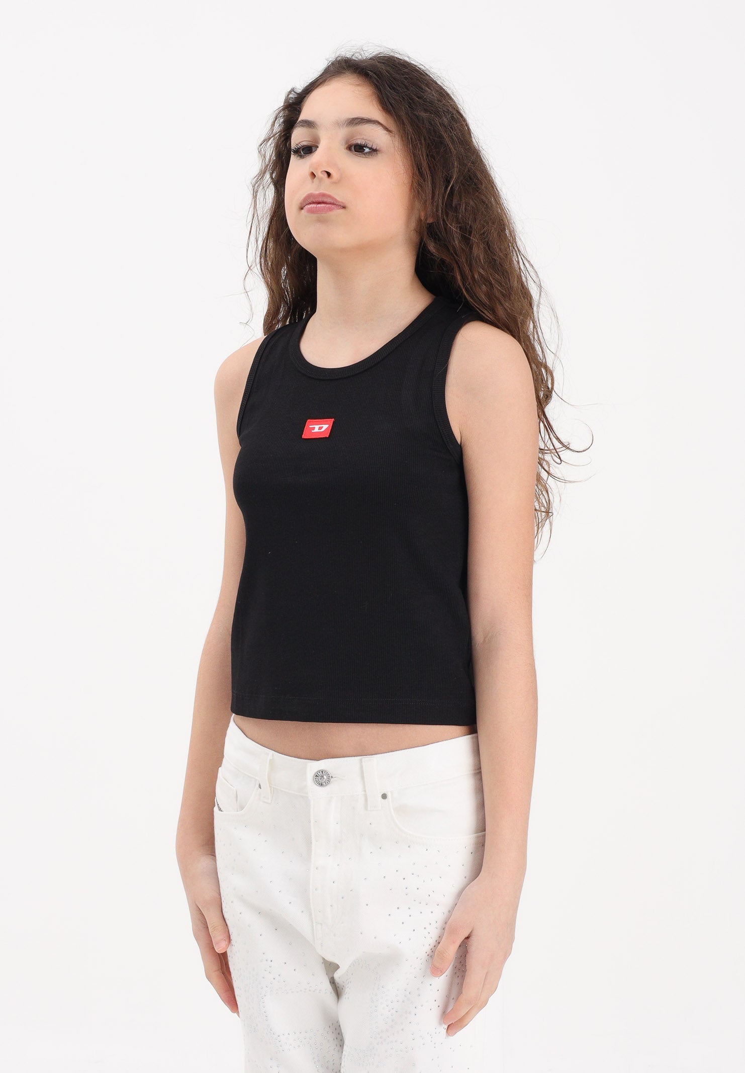 DIESEL Canotta nera per donna, ragazze e bambine con logo J02594KYAZY K900 DIESEL