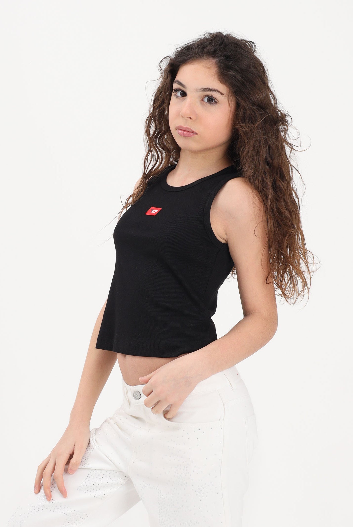 DIESEL Canotta nera per donna, ragazze e bambine con logo J02594KYAZY K900 DIESEL