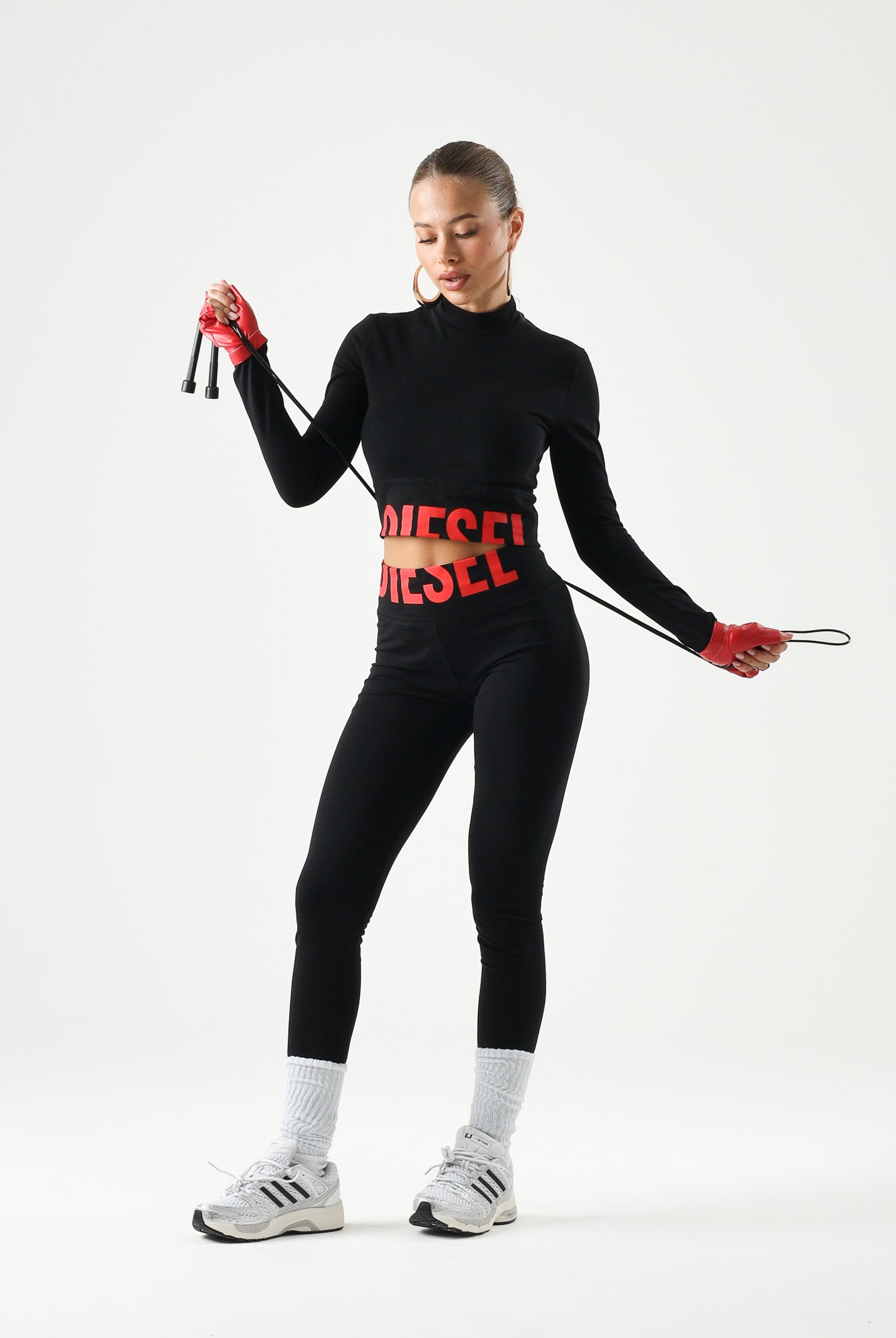 DIESEL Leggings PCEFY nero per donna, ragazzi e bambini J02660KYA0L K900 DIESEL