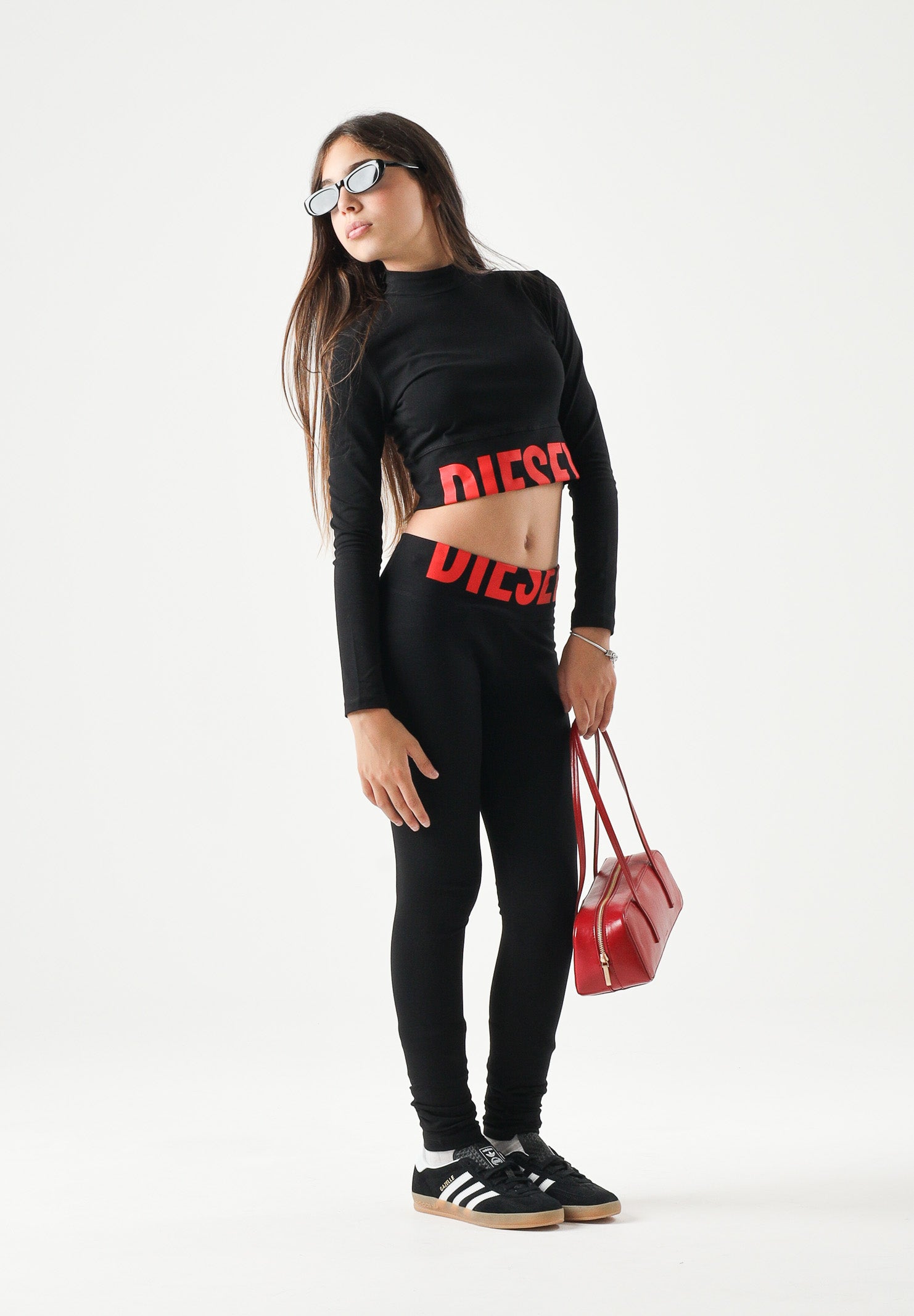 DIESEL Leggings PCEFY nero per donna, ragazzi e bambini J02660KYA0L K900 DIESEL