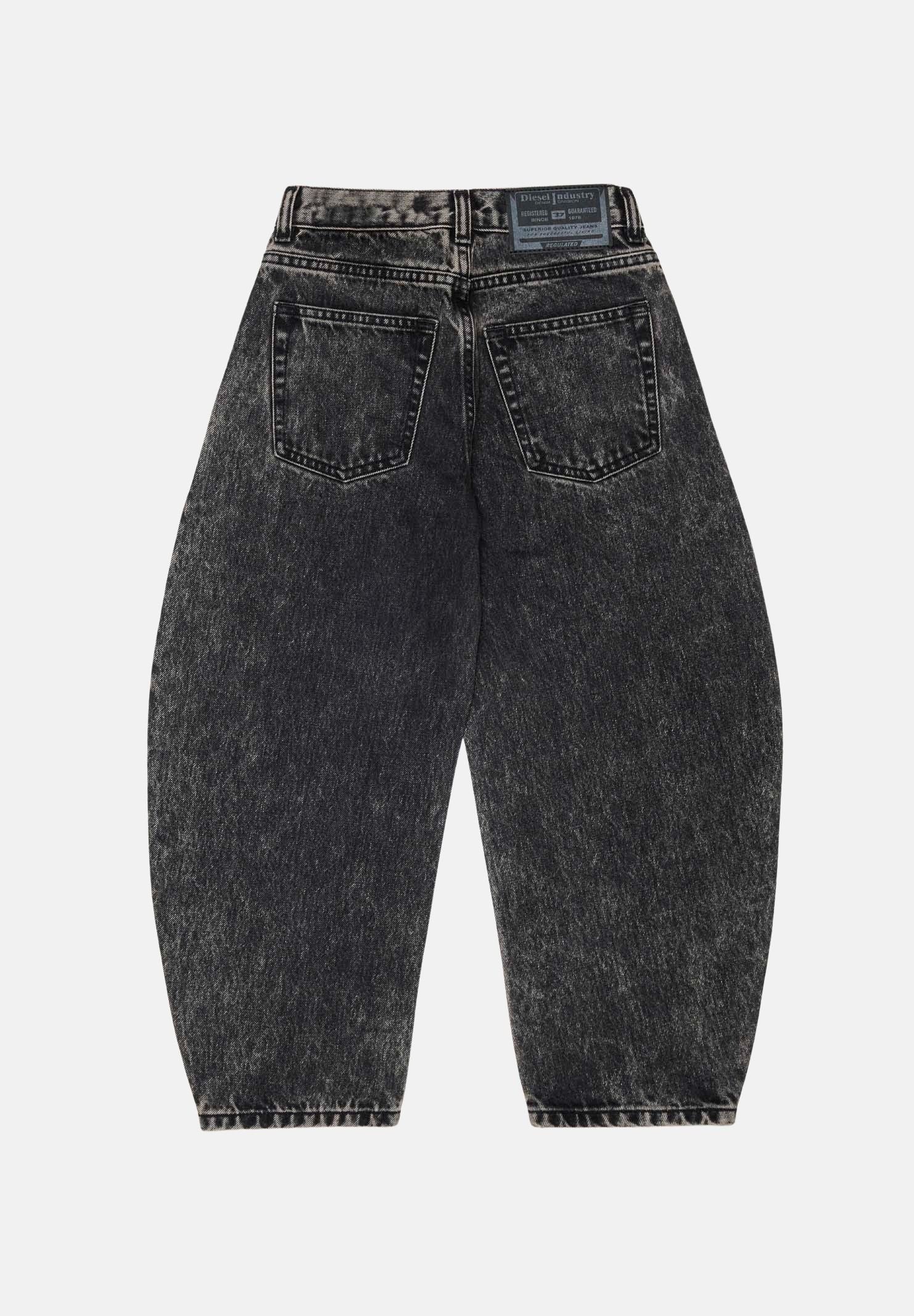 DIESEL Jeans D-MILTY nero per donna, ragazzi e bambini con lavaggio marmorizzato J02885KXBUC K02 DIESEL