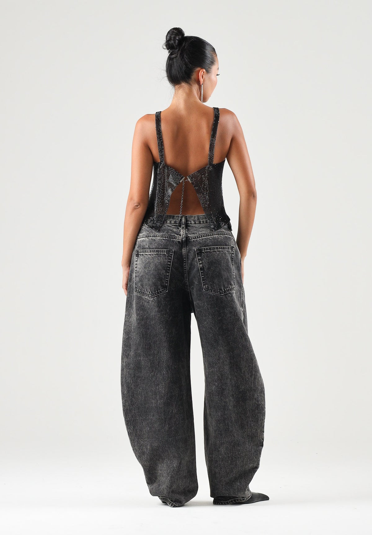 DIESEL Jeans D-MILTY nero per donna, ragazzi e bambini con lavaggio marmorizzato J02885KXBUC K02 DIESEL