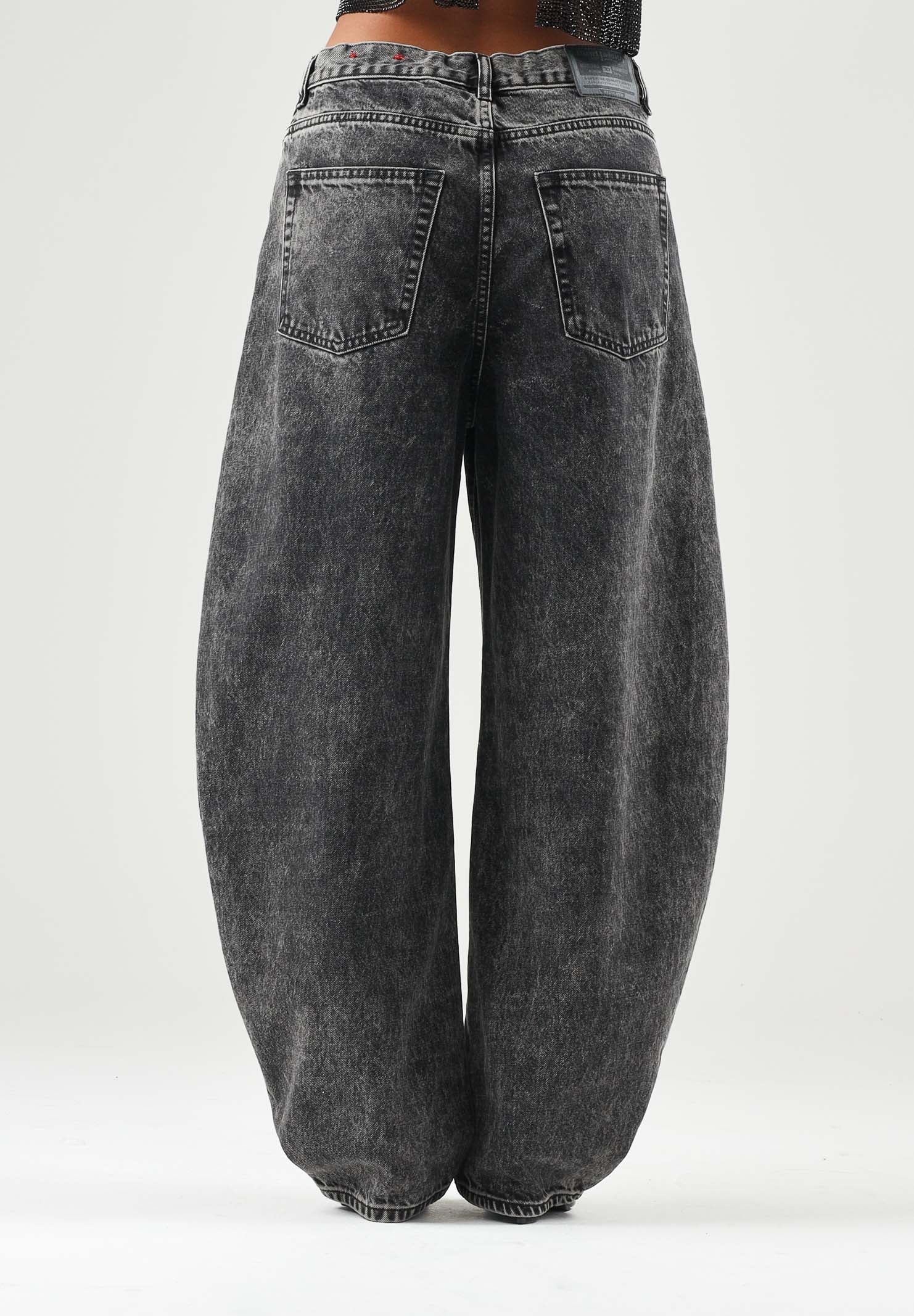 DIESEL Jeans D-MILTY nero per donna, ragazzi e bambini con lavaggio marmorizzato J02885KXBUC K02 DIESEL