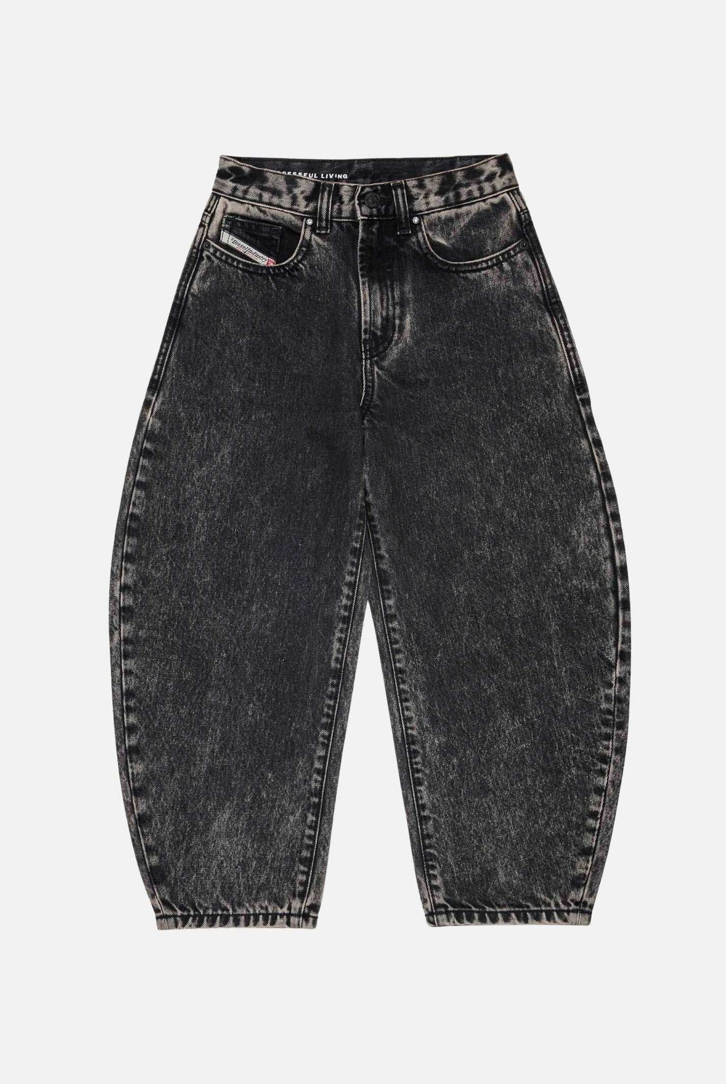 DIESEL Jeans D-MILTY nero per donna, ragazzi e bambini con lavaggio marmorizzato J02885KXBUC K02 DIESEL