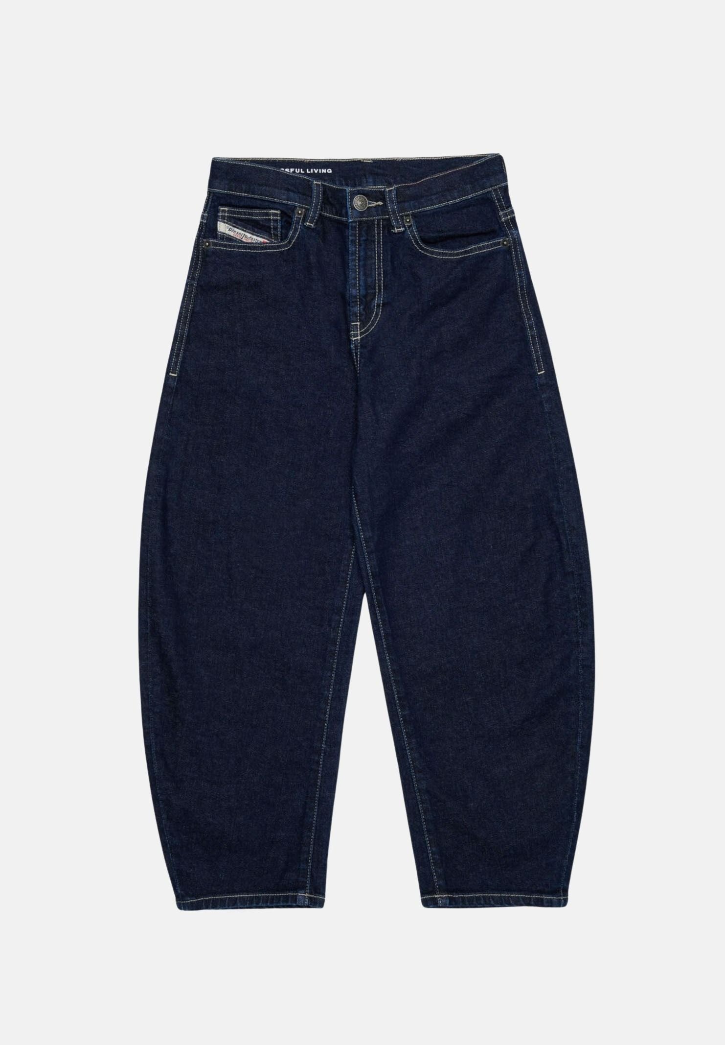 DIESEL Jeans D-MILTY denim blu scuro, per donna, ragazzi e bambini con cuciture a contrasto. J02885KXBUS K01 DIESEL