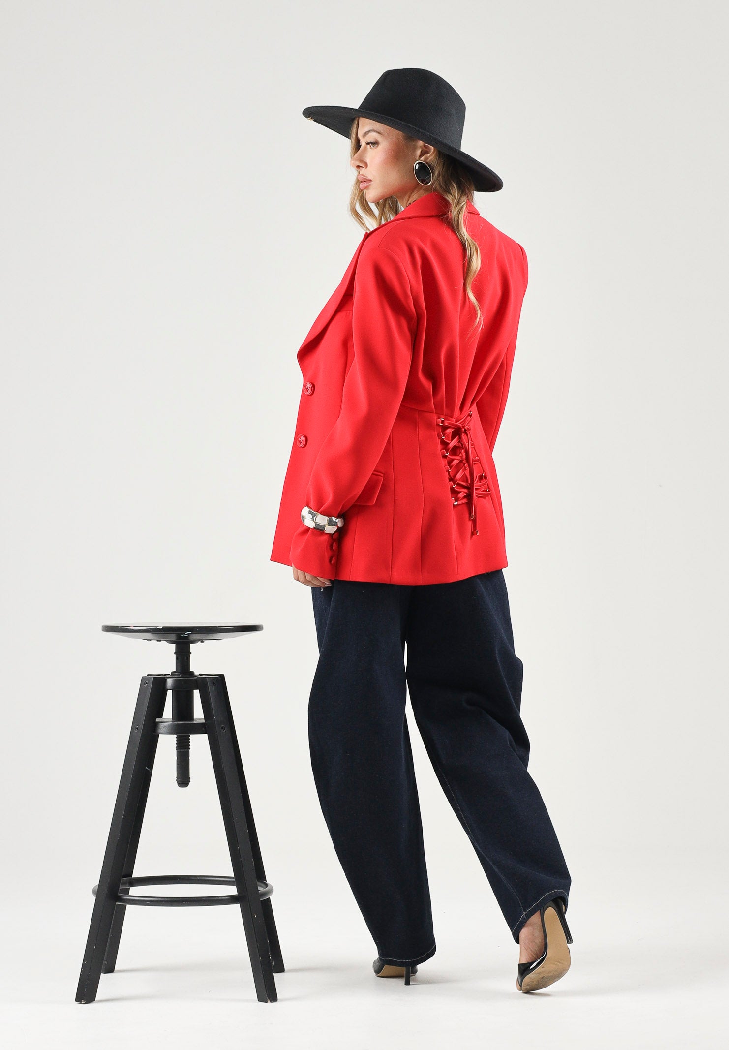 DIESEL Jeans D-MILTY denim blu scuro, per donna, ragazzi e bambini con cuciture a contrasto. J02885KXBUS K01 DIESEL