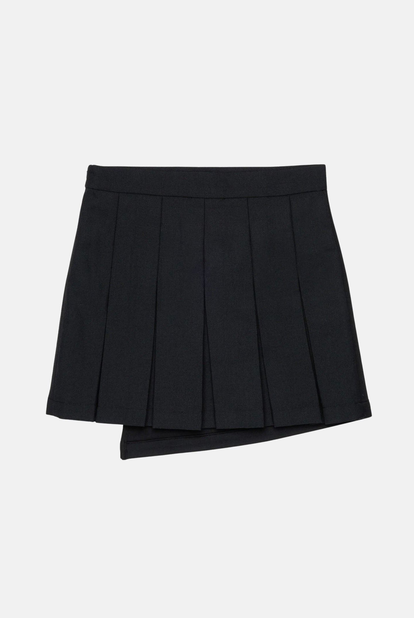 DIESEL Gonna GREBY colore nero per donna, ragazzi e bambini con design plissettato e taglio asimmetrico.<BR/> J02902KXBSJ K900 DIESEL