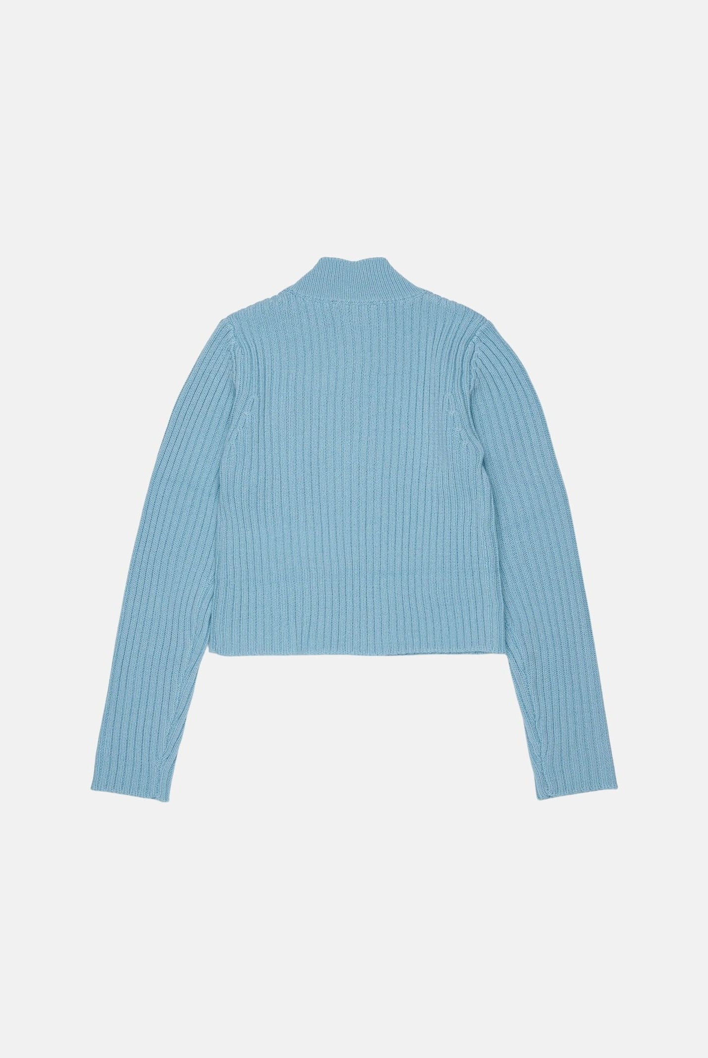 DIESEL Cardigan KAMMY colore dusty blue azzurro, per donna, ragazzi e bambini con texture a coste J02911KYA2G K80U DIESEL