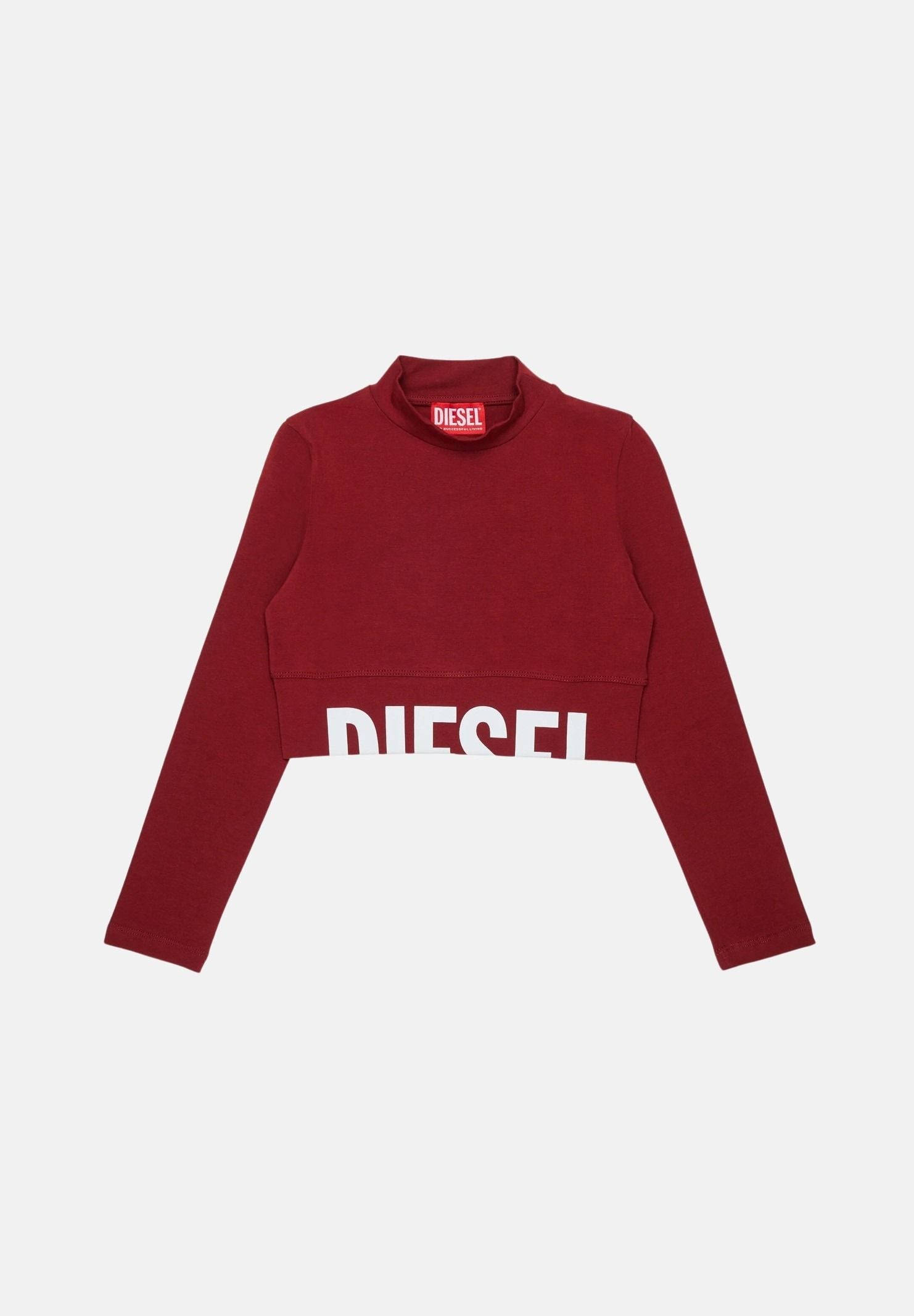 DIESEL T-shirt TCEFILS colore Syrah bordeaux, per donna, ragazzi e bambini con logo frontale. J02935KYA0L K440 DIESEL