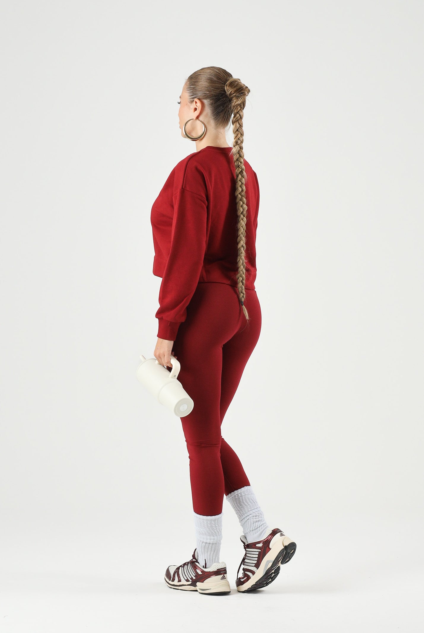 DIESEL Felpa cropped colore Syrah bordeaux, per donna, ragazzi e bambini con logo frontale J02936KYAZ3 K440 DIESEL