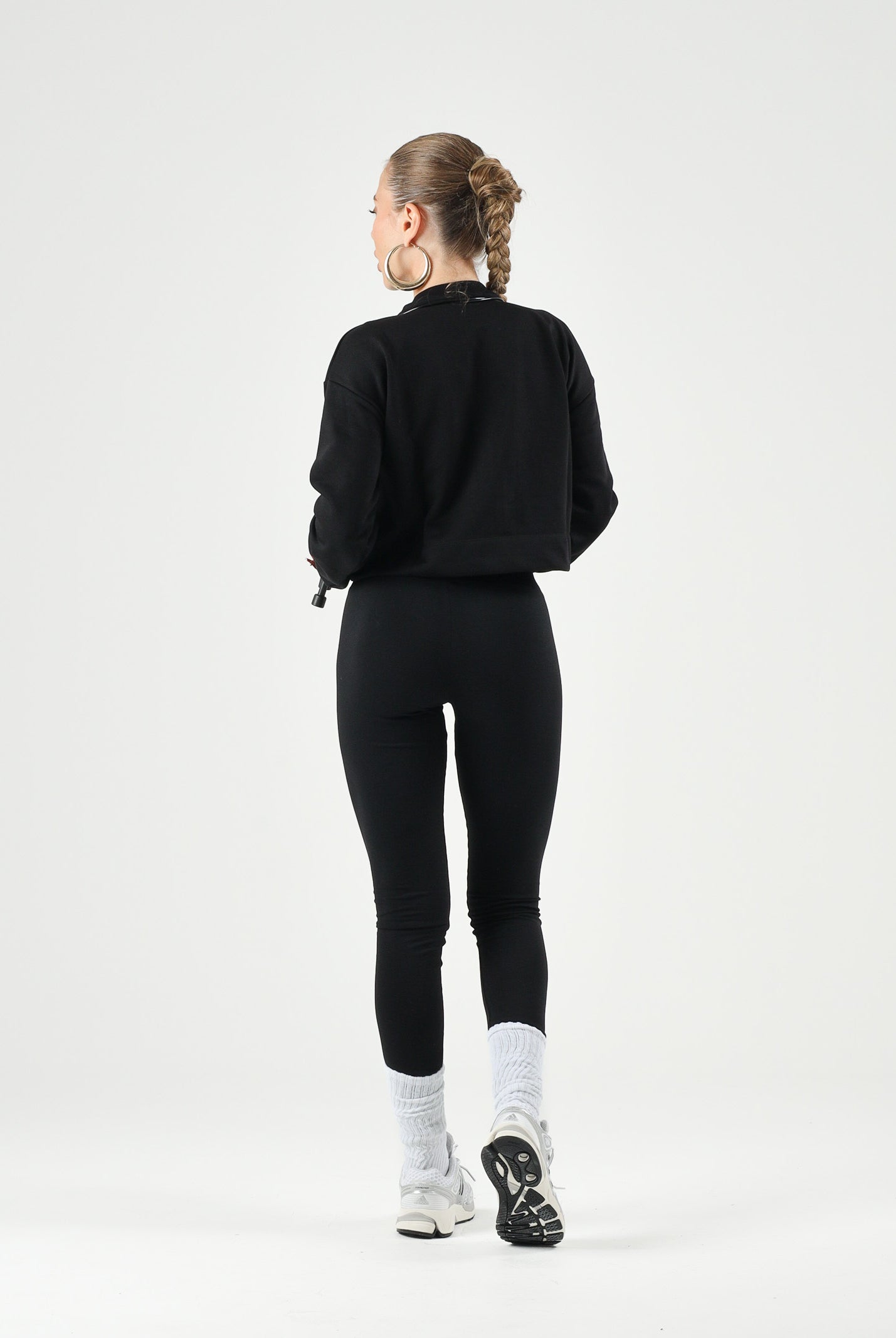 DIESEL Felpa cropped colore nero, per donna, ragazzi e bambini con logo frontale J02936KYAZ3 K900 DIESEL
