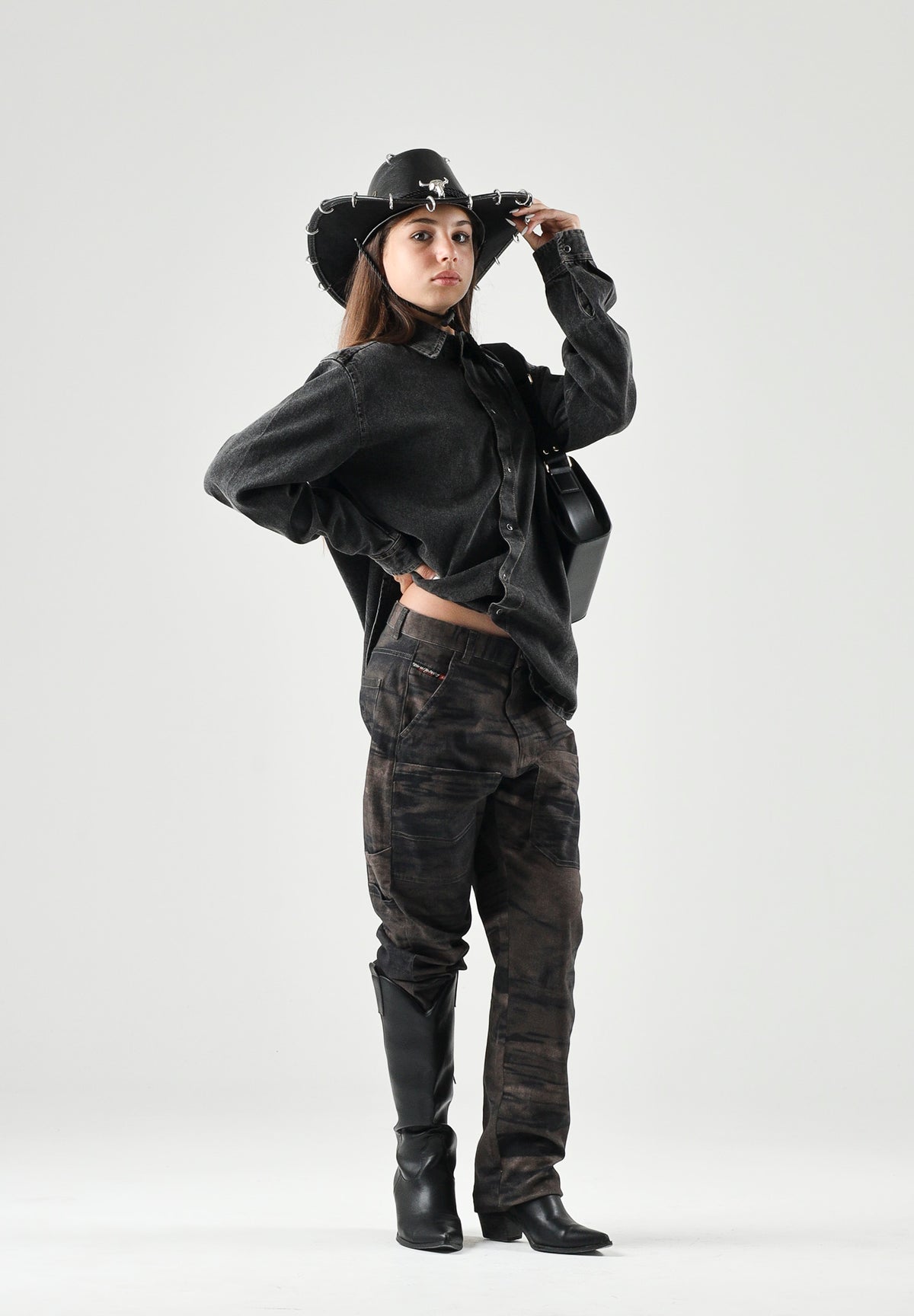 DIESEL Pantaloni PJAKE camouflage verde per donna, ragazzi e bambini con motivo striato e screziato J02958KXBT8 K50C DIESEL