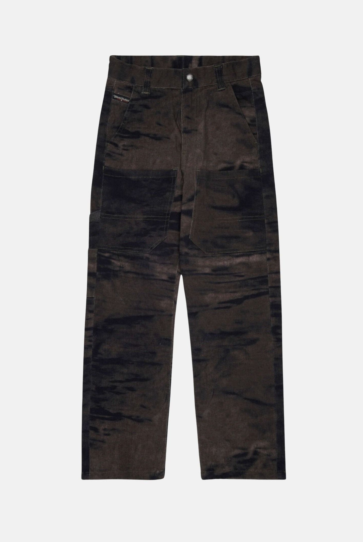 DIESEL Pantaloni PJAKE camouflage verde, colore basico verde, donna. J02958KXBT8 K50C DIESEL