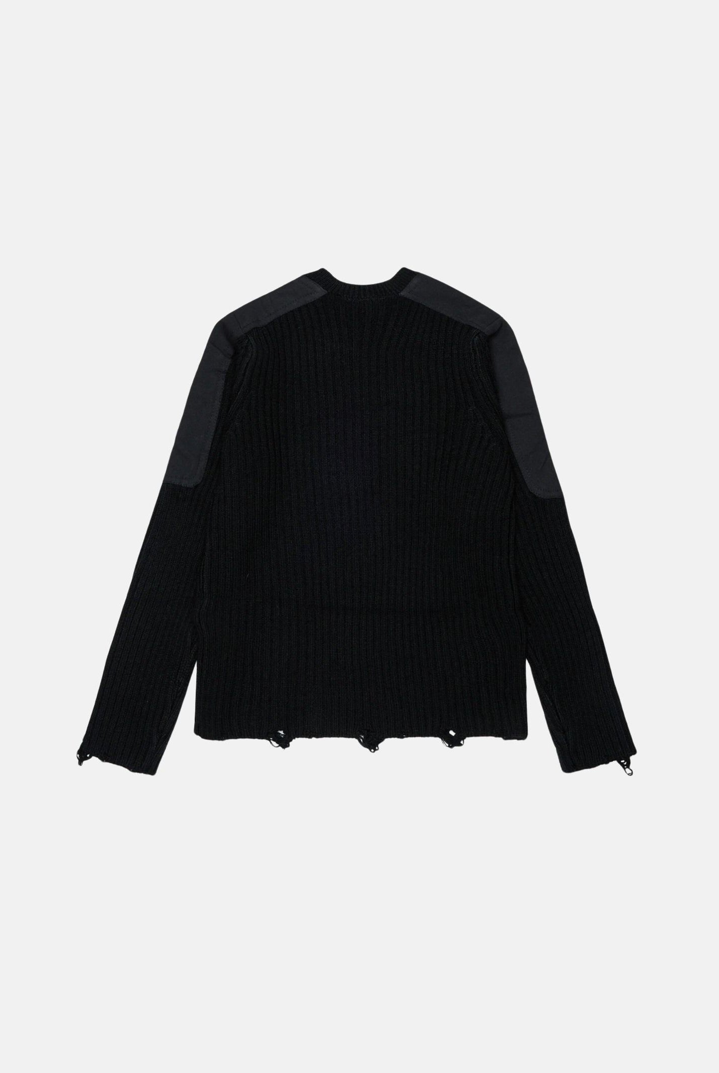 DIESEL Maglione KAMAR nero, per donna, ragazzi e bambini con orli effetto destroyed e logo Oval D ricamato sulla manica. J02980KYA2G K900 DIESEL