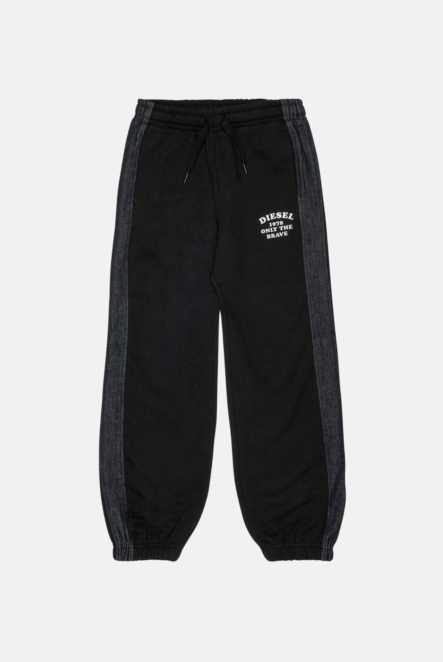 DIESEL Pantalone jogger PTEAN nero, per donna, ragazzi e bambini con bande laterali J029830GEAD K900 DIESEL