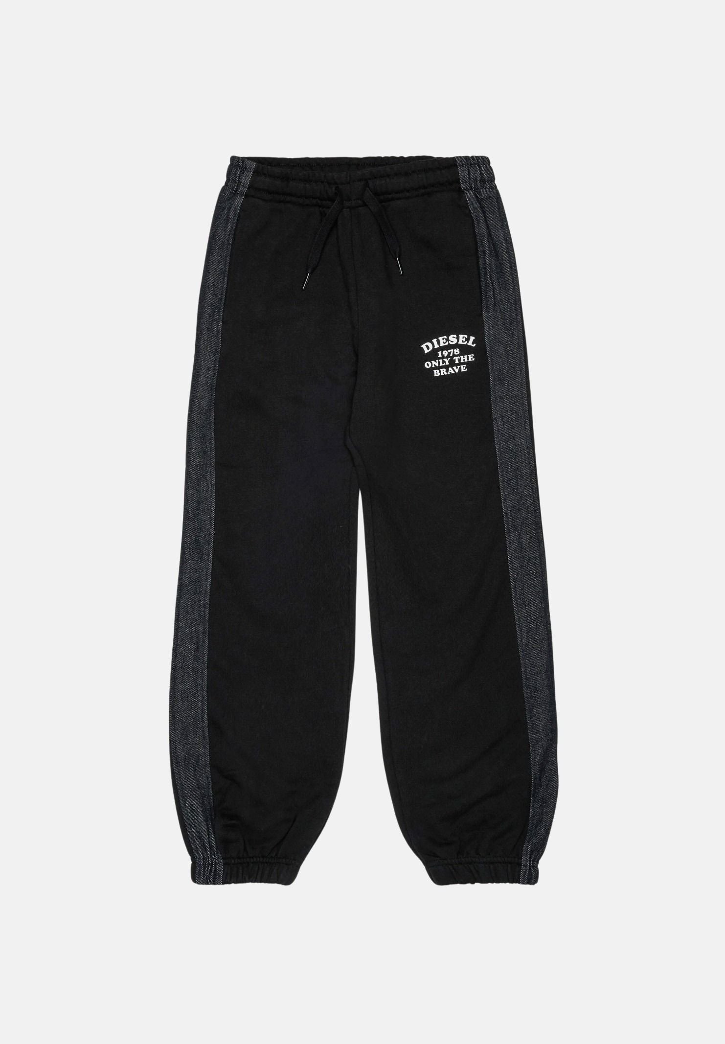 DIESEL Pantalone jogger PTEAN nero, per donna, ragazzi e bambini con bande laterali J029830GEAD K900 DIESEL