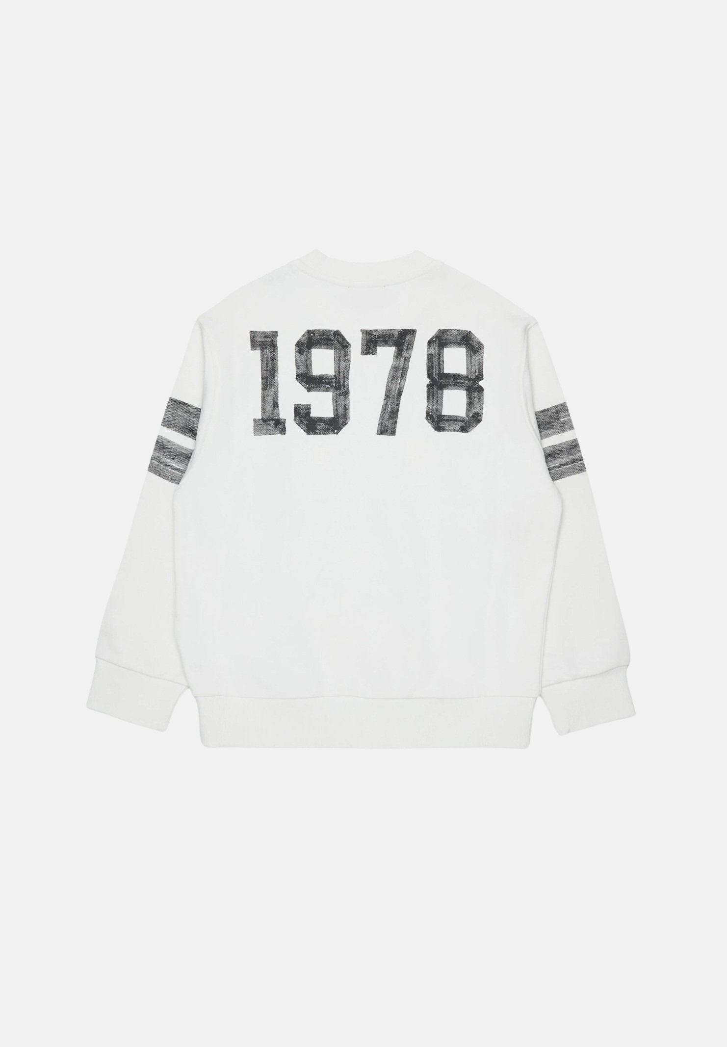DIESEL Felpa SBAND Off White, per donna, ragazzi e bambini con stampe logo stile college, J029880GEAD K141 DIESEL