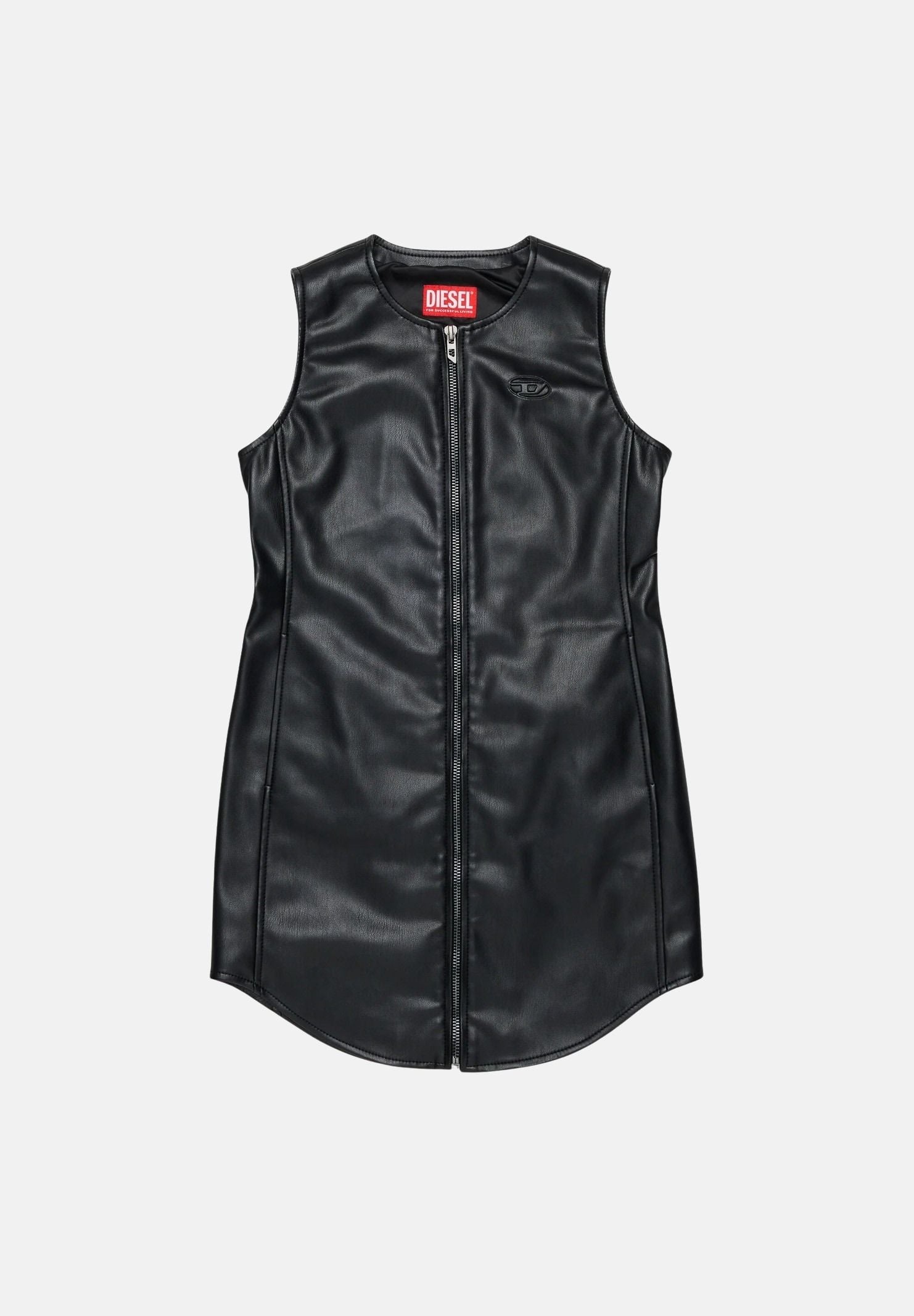 DIESEL Abito DJENNY smanicato effetto pelle, nero, per donna, ragazza e bambina J03006KXB9D K900 DIESEL
