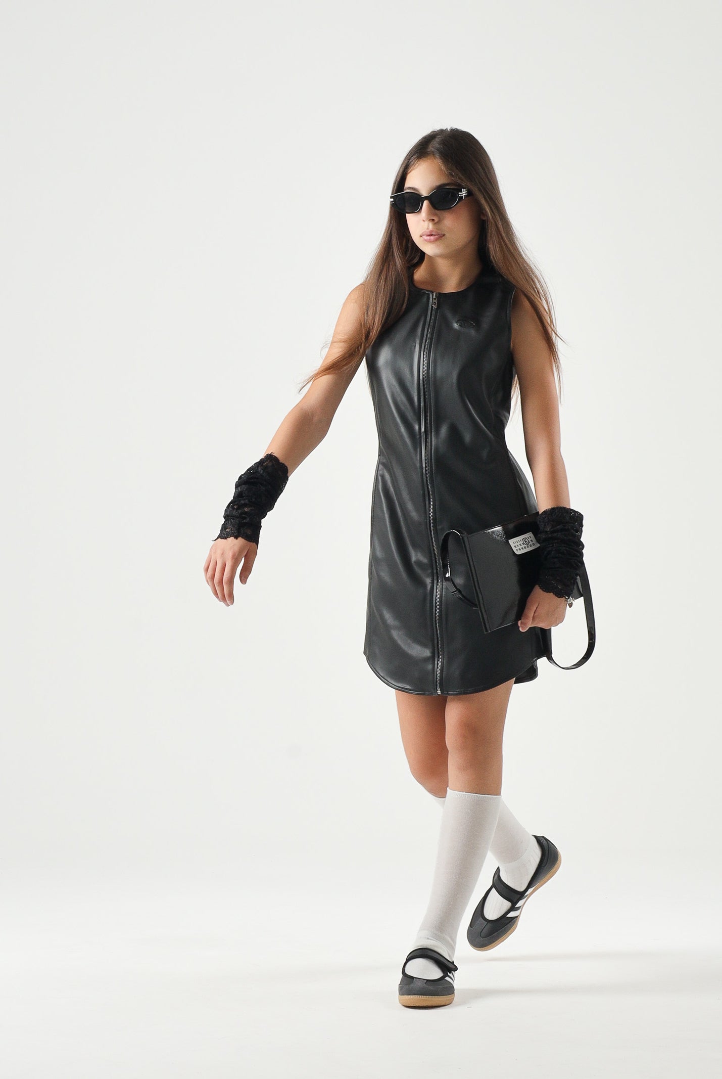 DIESEL Abito DJENNY smanicato effetto pelle, nero, per donna, ragazza e bambina J03006KXB9D K900 DIESEL