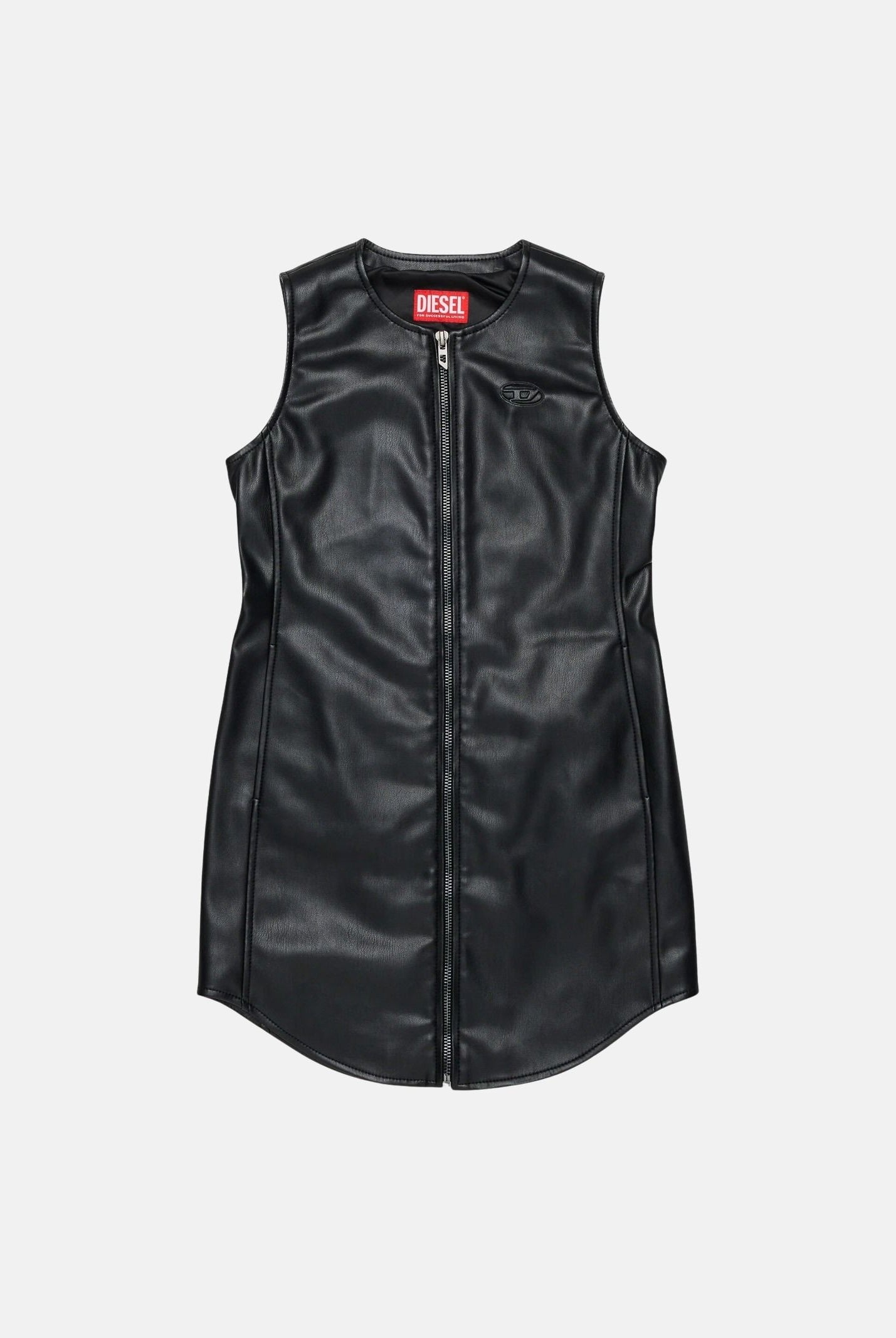 DIESEL Abito DJENNY smanicato effetto pelle, nero, per donna, ragazza e bambina J03006KXB9D K900 DIESEL