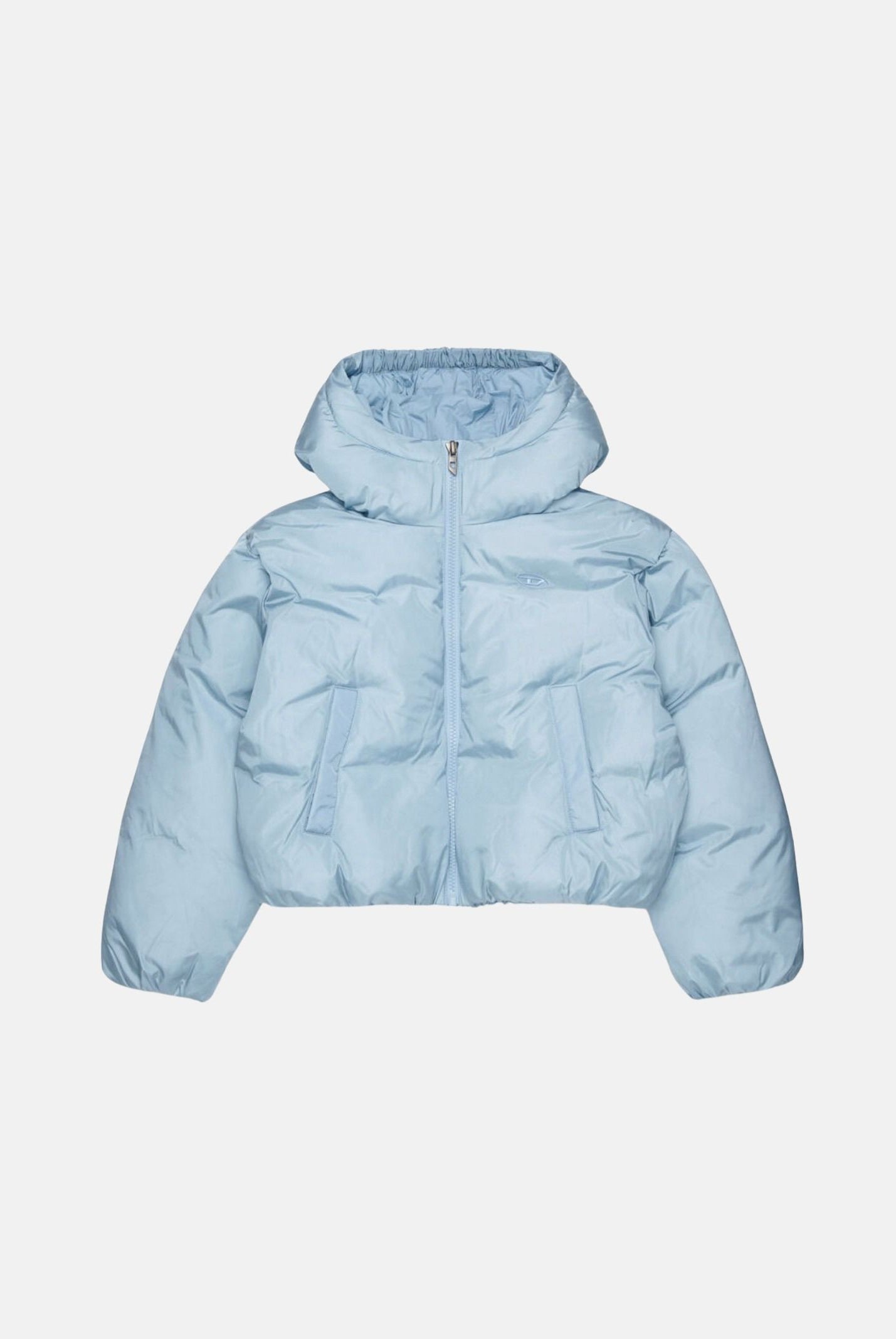 DIESEL Piumino J-KUB-P DUSTY BLUE azzurro per donna, ragazzi e bambini con cappuccio J03016KXBVC K80U DIESEL