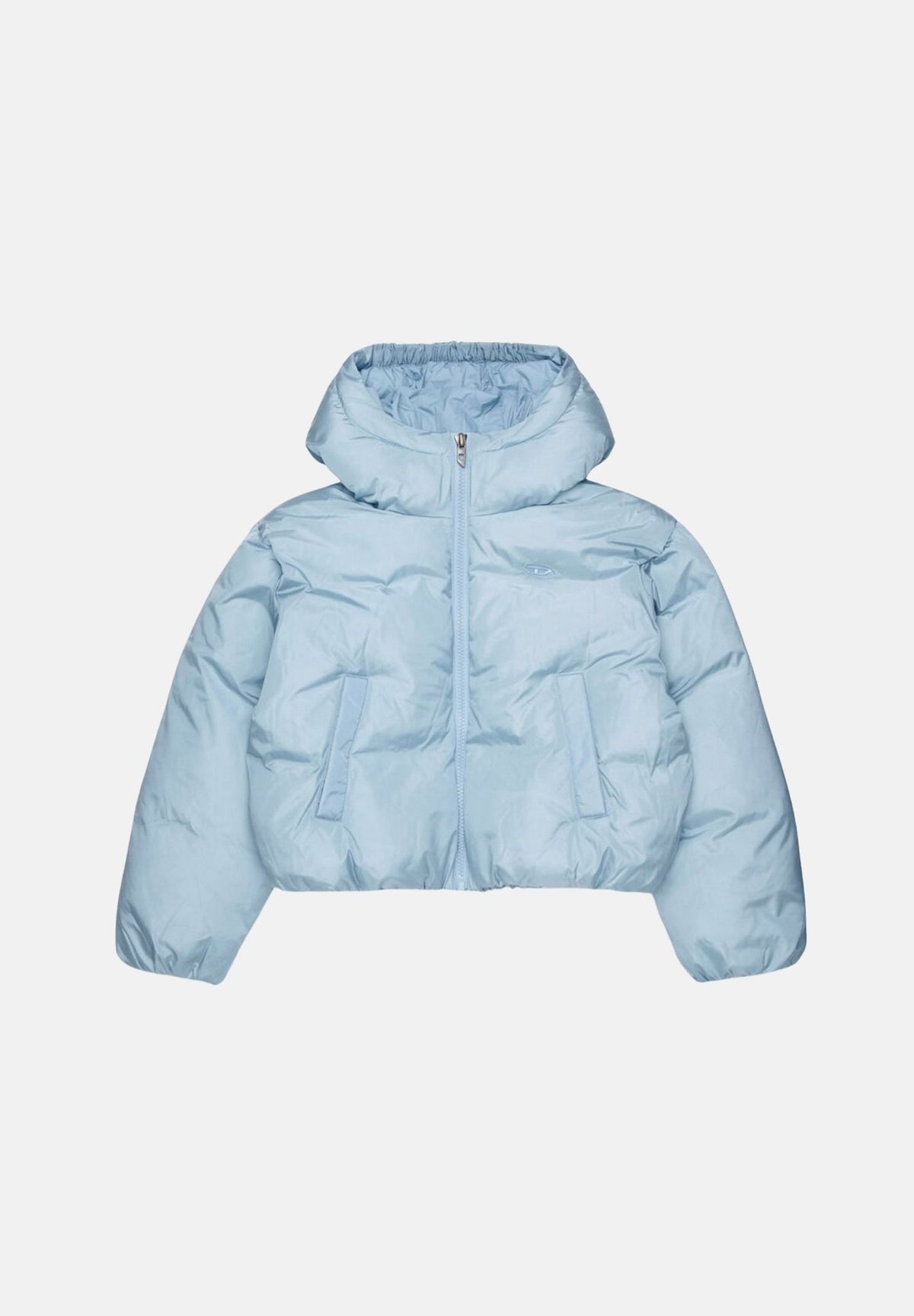 DIESEL Piumino J-KUB-P DUSTY BLUE azzurro per donna, ragazzi e bambini con cappuccio J03016KXBVC K80U DIESEL