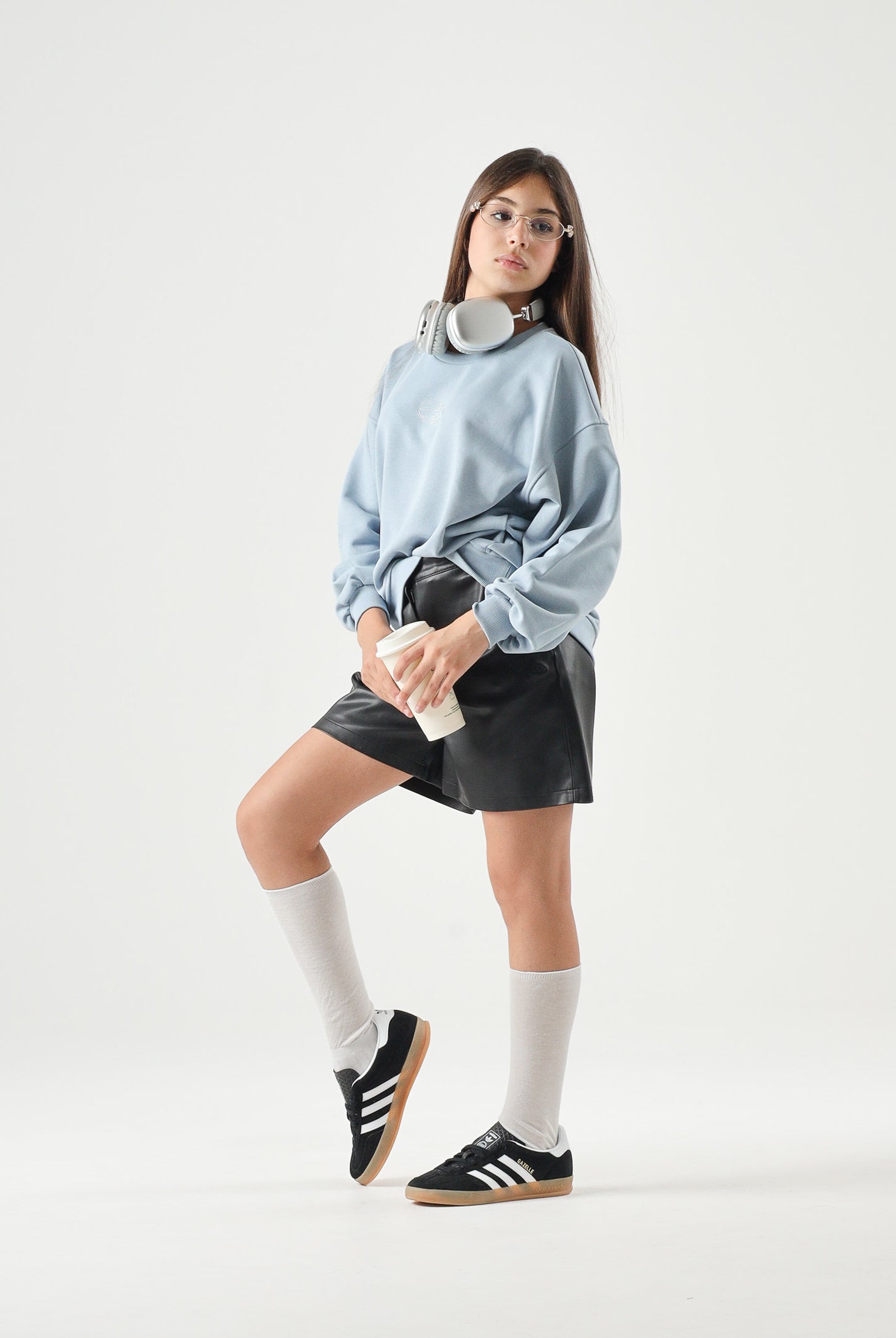 DIESEL Felpa SALILLY colore brand Dusty Blue,azzurro cielo, per donna, ragazzi e bambini con logo Oval D J03017KYAZ3 K80U DIESEL