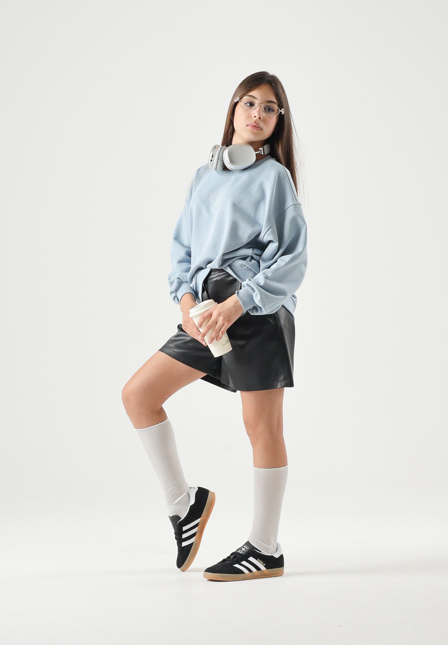 DIESEL Felpa SALILLY colore brand Dusty Blue,azzurro cielo, per donna, ragazzi e bambini con logo Oval D J03017KYAZ3 K80U DIESEL