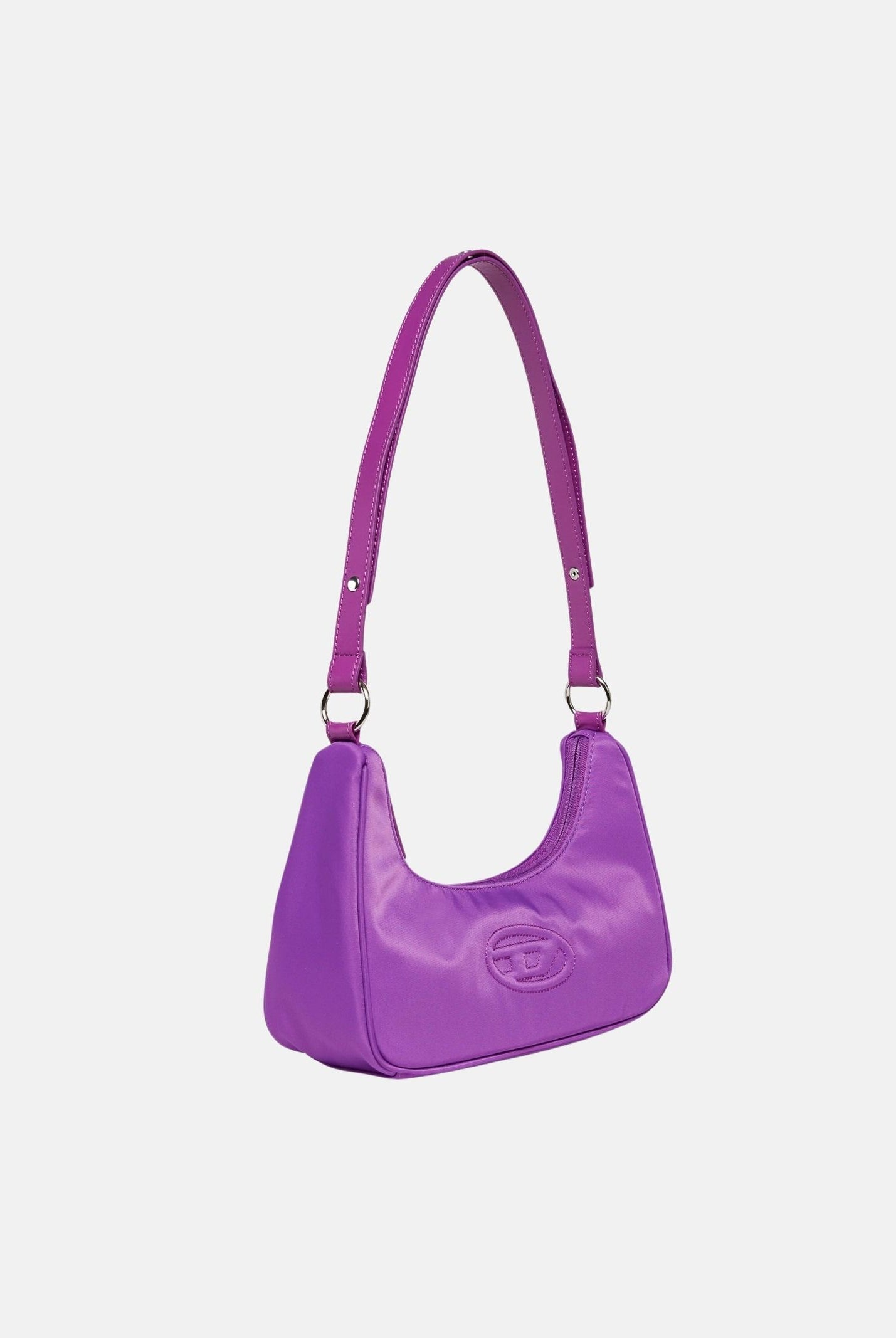 DIESEL Borsa a spalla WUNSY - NYLON SHOULDER Hyacinth Violet, viola, da donna con logo. J03143KXBEW K642 DIESEL